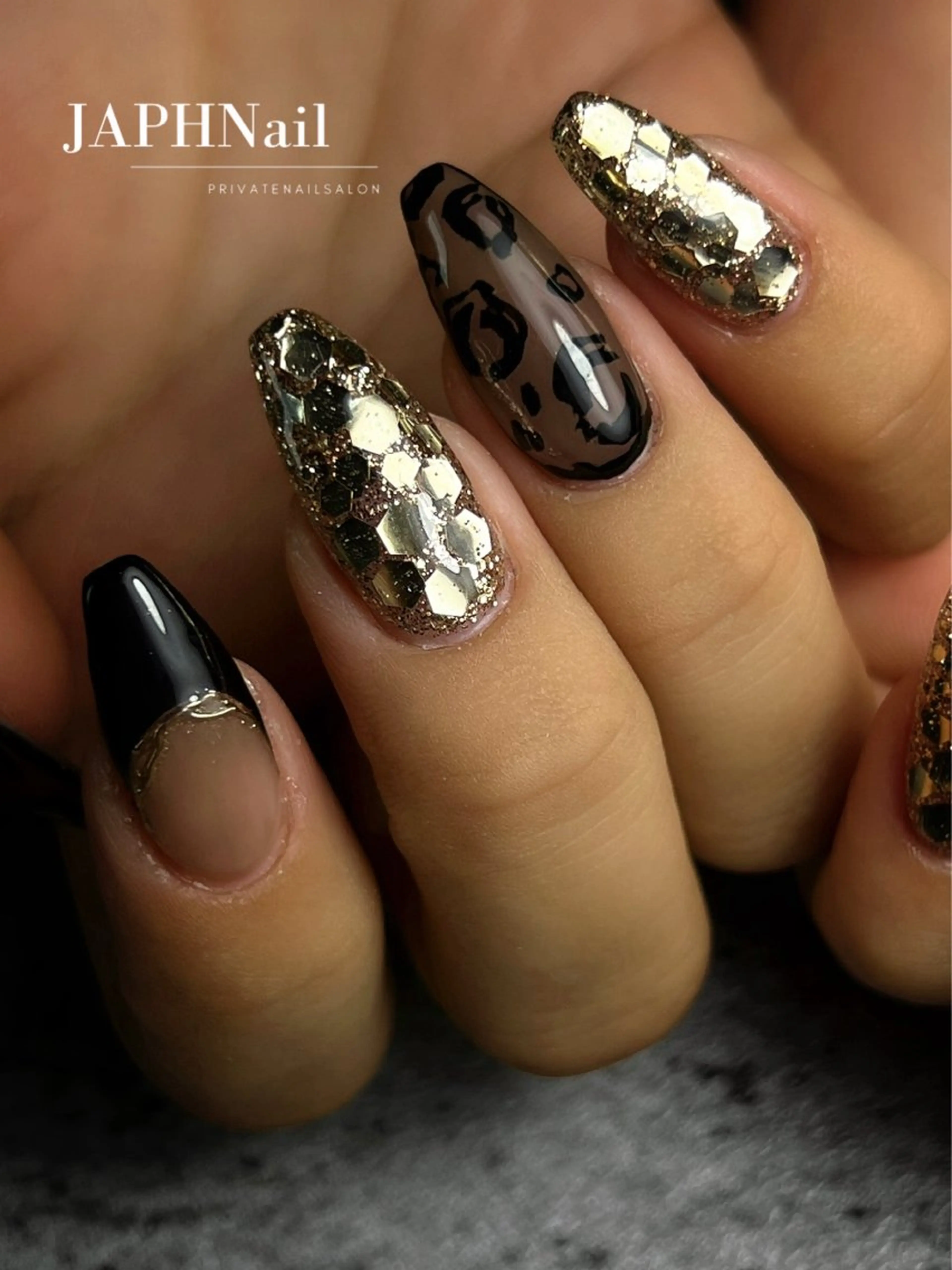 ネイル フラッシュネイル フレンチネイル ロングネイル マグネットネイル 持ち込み NailSalon /JAPHのネイルデザイン