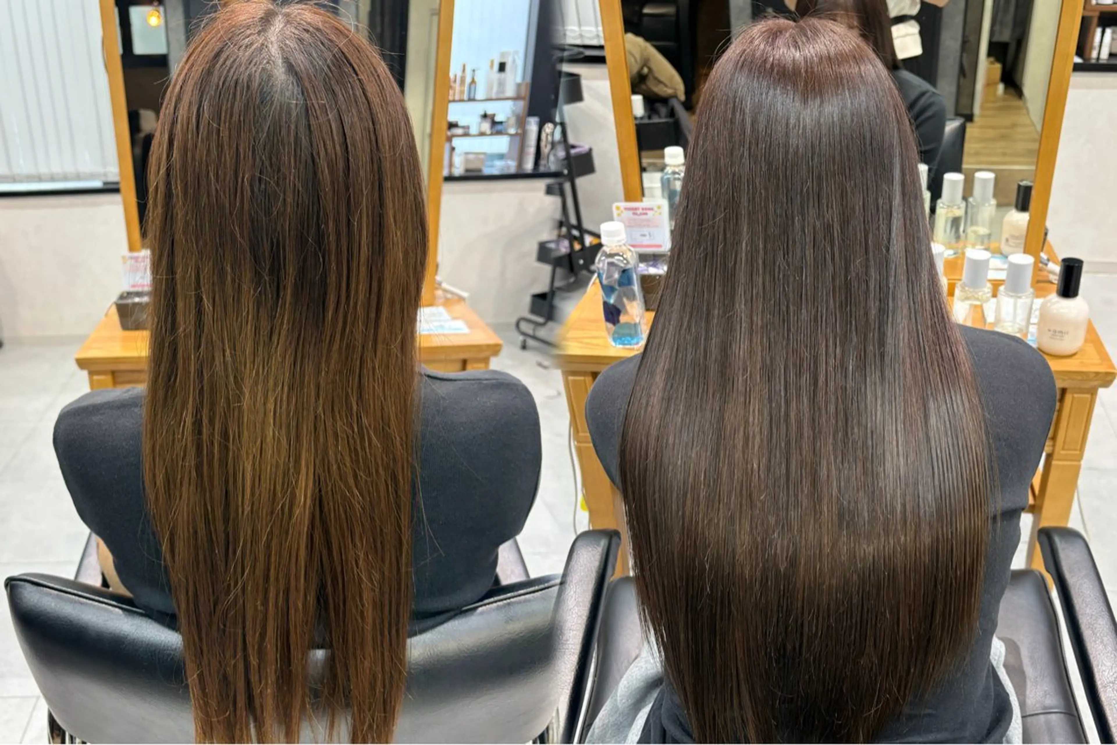 ロング 髪質改善 縮毛矯正 トリートメント 酸熱トリートメント ヘアカラー カラーモデル募集 ✨🤍モモハ🤍✨のヘアスタイル