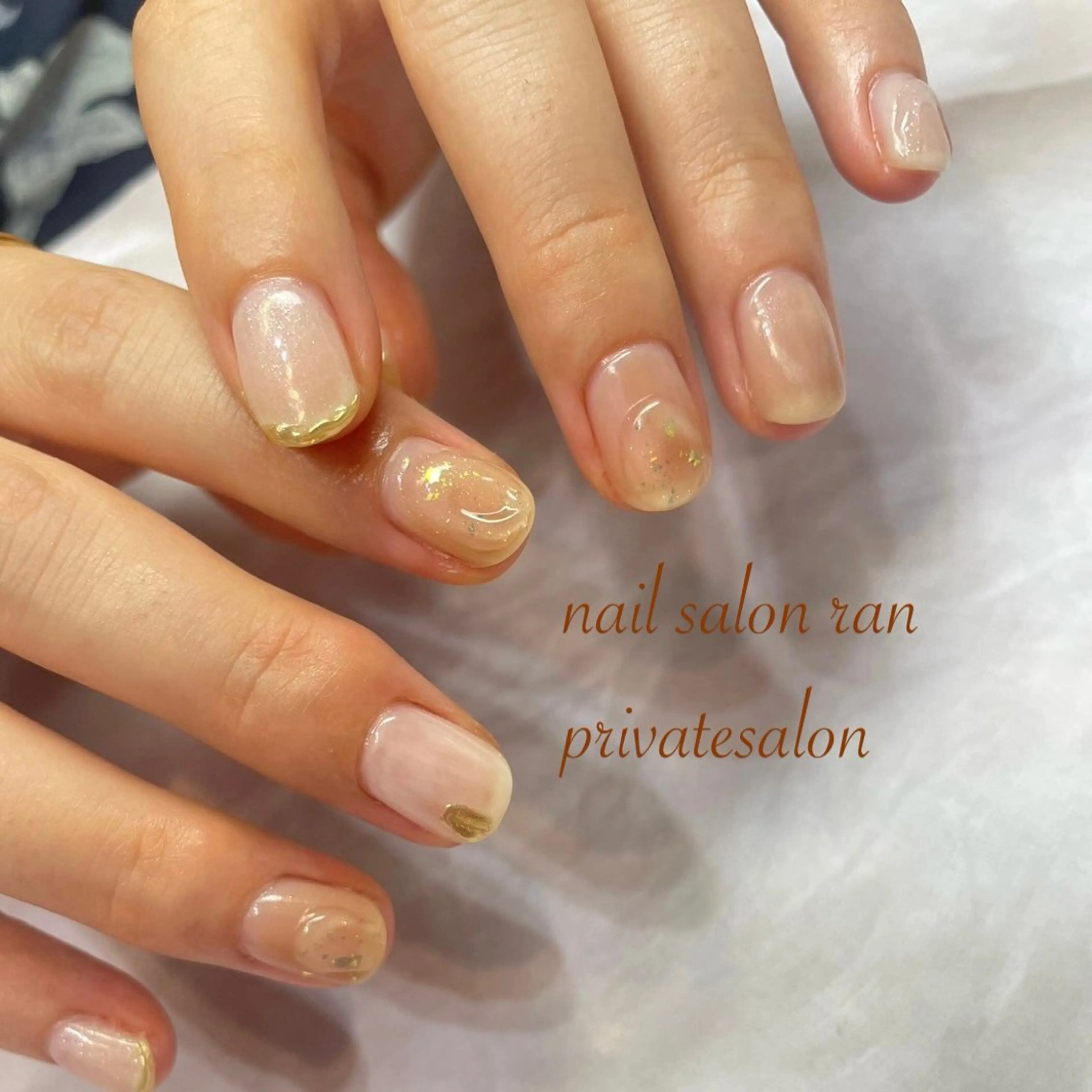 ネイル ニュアンスネイル ハンドネイル ハンドケア nailsalon ranのネイルデザイン