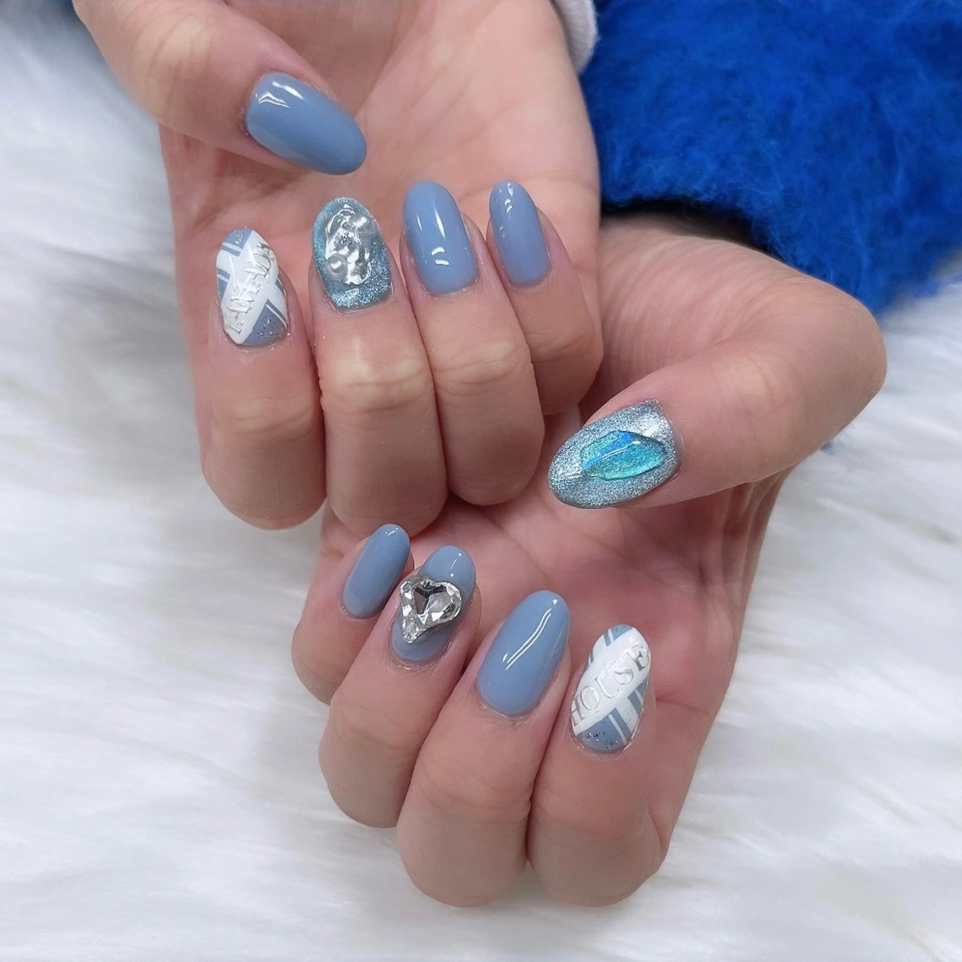 ネイル アートネイル キラキラネイル 韓国ネイル ラメ(グリッター) ロングネイル 🐕‍🦺Yappy 💗A-tanのネイルデザイン