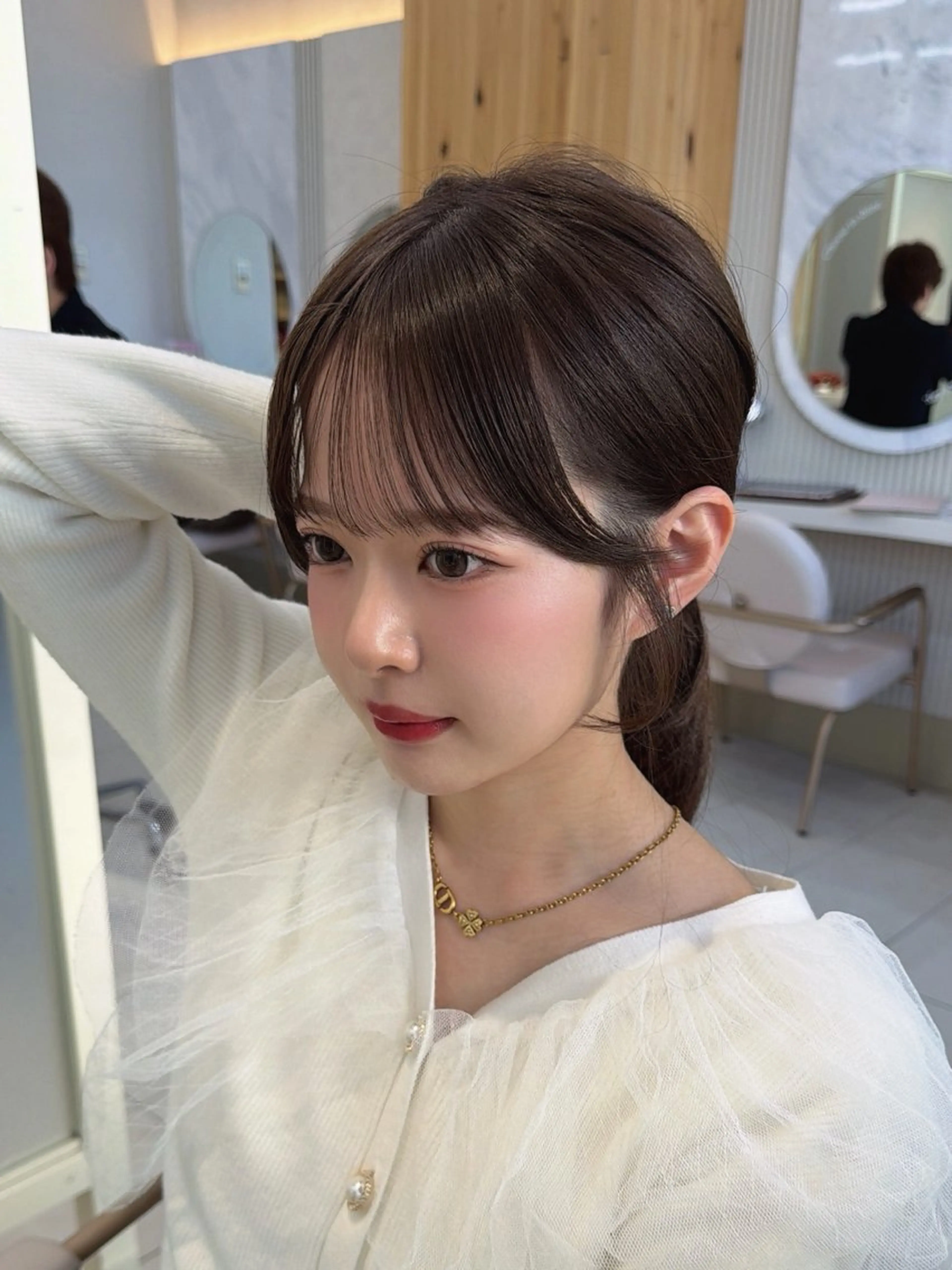 セミロング カット ヘアカラー トリートメント 顔周り/透明感カラー /韓国ヘア/TAKUのヘアスタイル