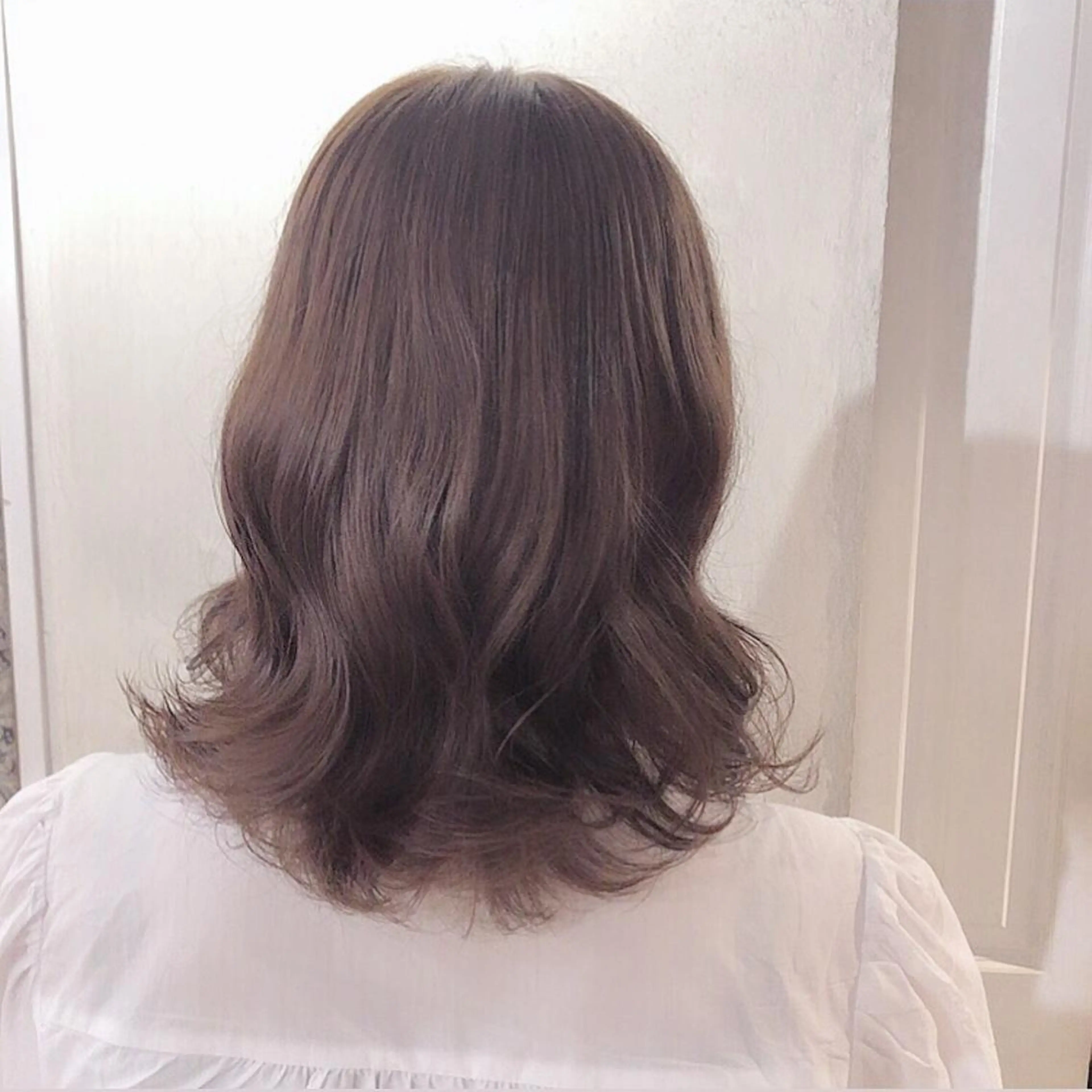 ミディアム カラー ベージュカラー ピンクカラー ピンクベージュ 韓国風ヘア♥ nonoのヘアスタイル