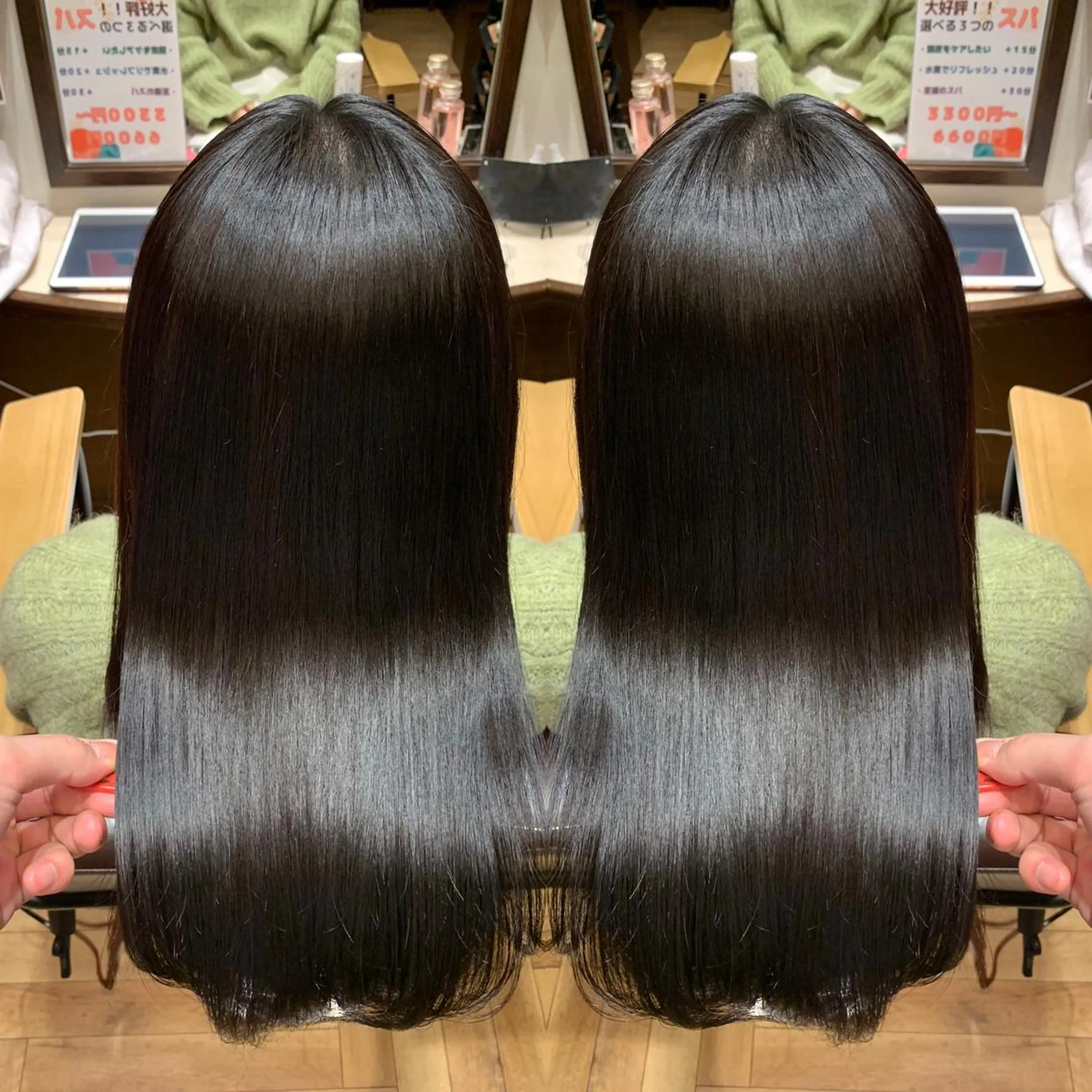 セミロング ヘアアレンジ beautism clock所属・韓国風🇰🇷うる艶 レイヤー/海青🫧のヘアスタイル