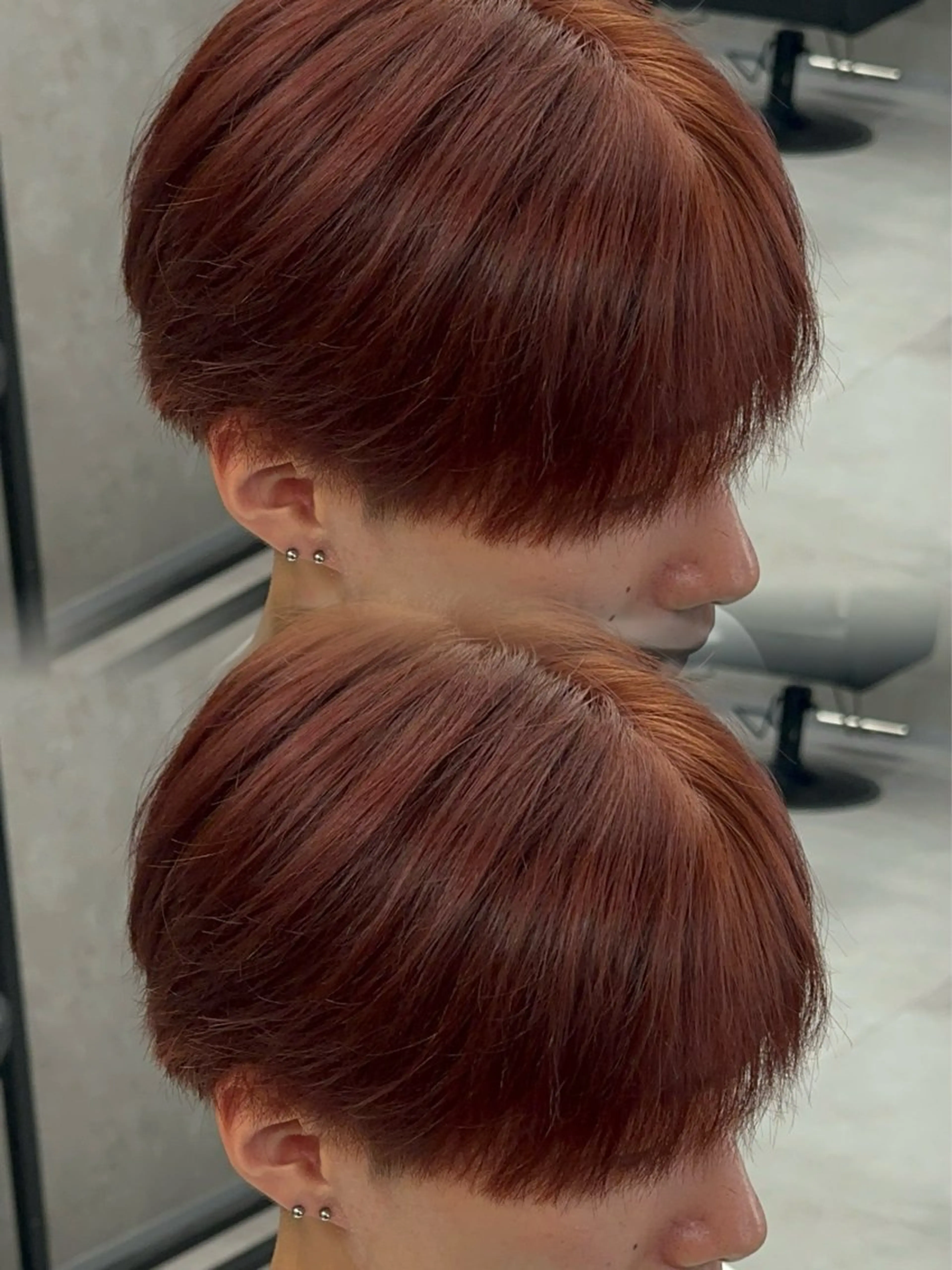 カラー パーマ メンズ ブラウンカラー ピンクカラー レッドカラー カット ヘアカラー 札幌美容室 /光👑のヘアスタイル