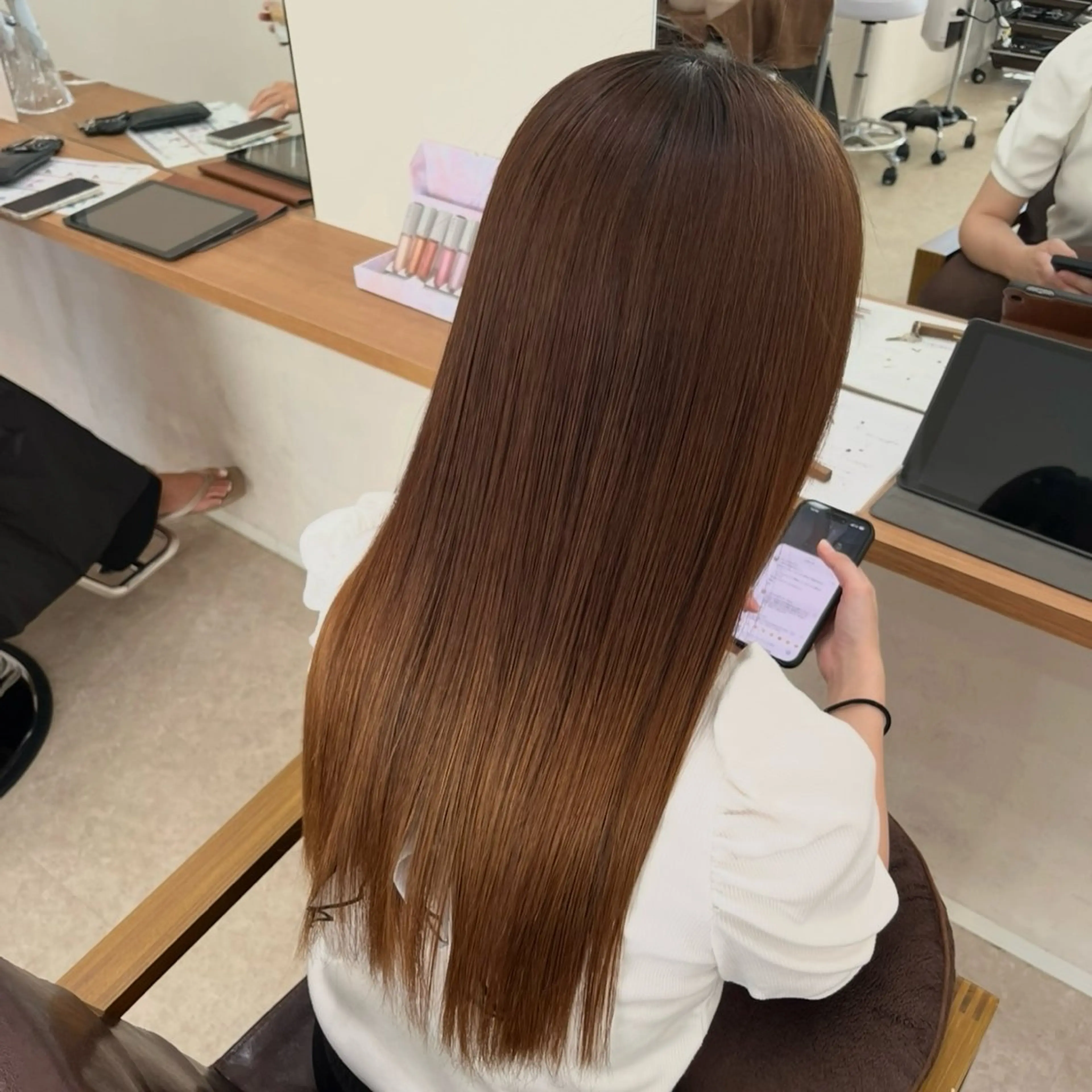 ロング トリートメント mei/艶髪/透明感 カラー/ヘアセットのヘアスタイル