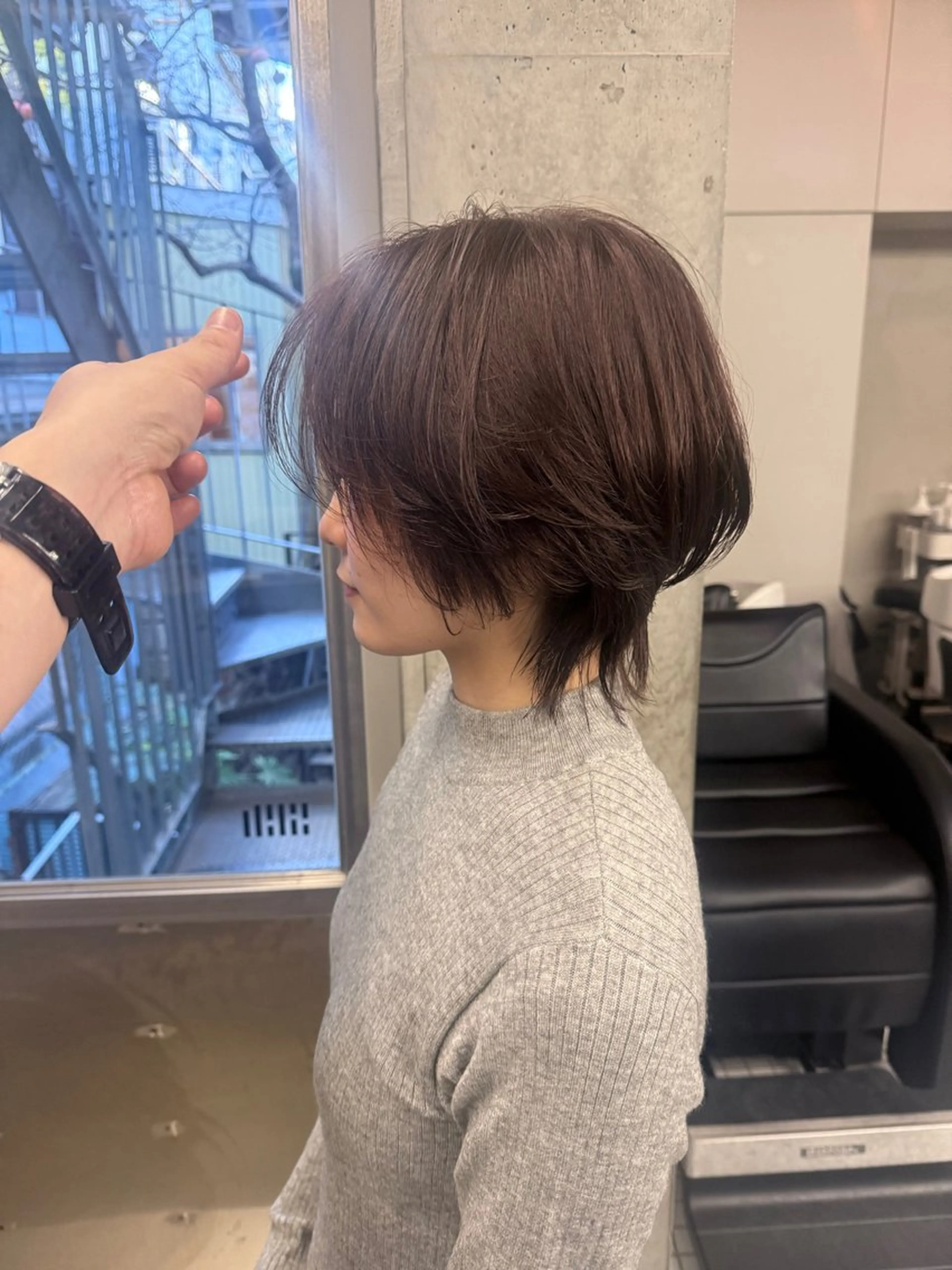 ショート カラー ショートボブ アッシュ ベージュカラー ケアカラー 透明感カラー カット ヘアカラー レイヤー/梅田/ HIKARU🍀のヘアスタイル