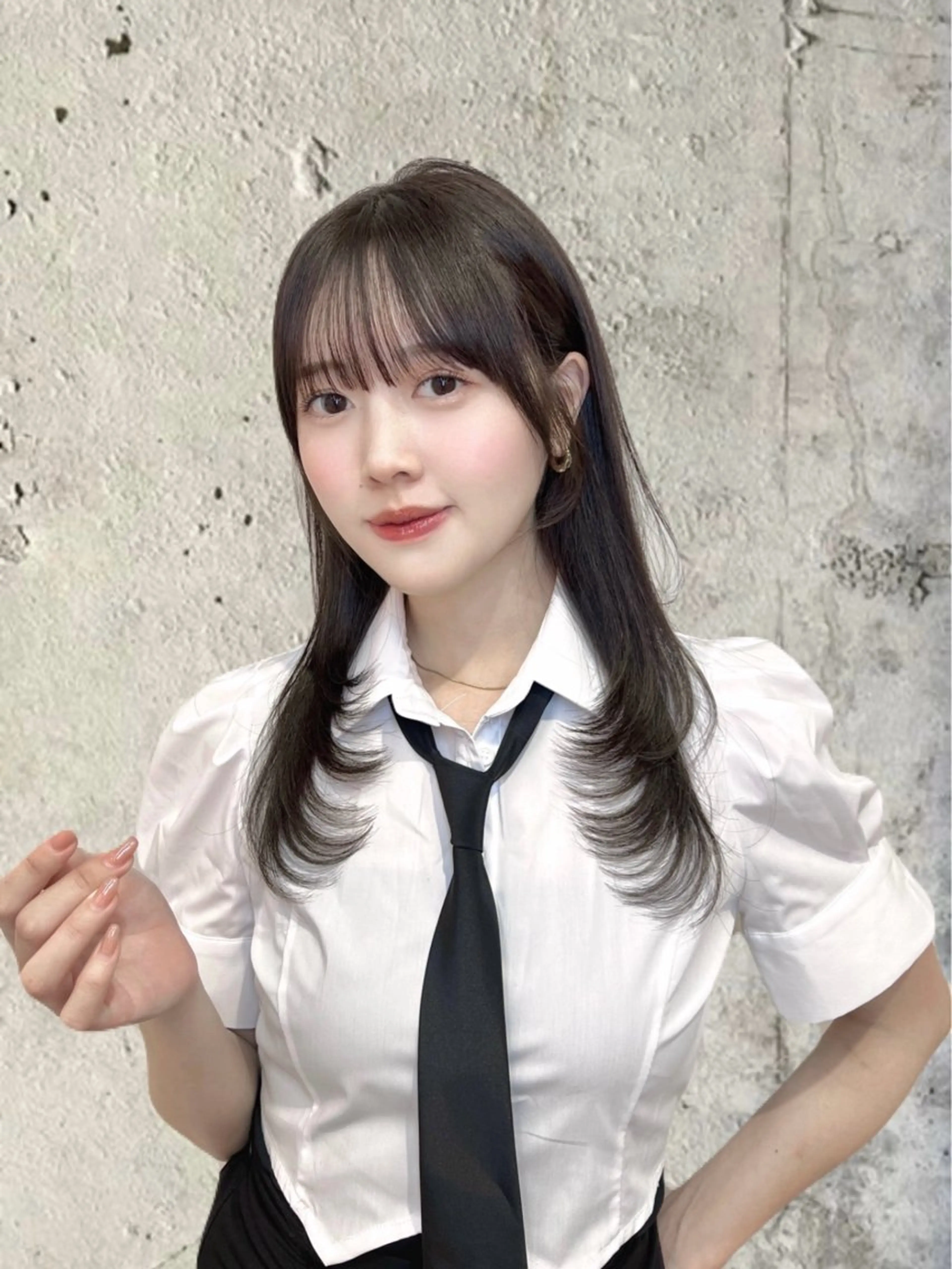 韓国ヘアカット➕ケアカラー(毛髪強化剤入り)の写真