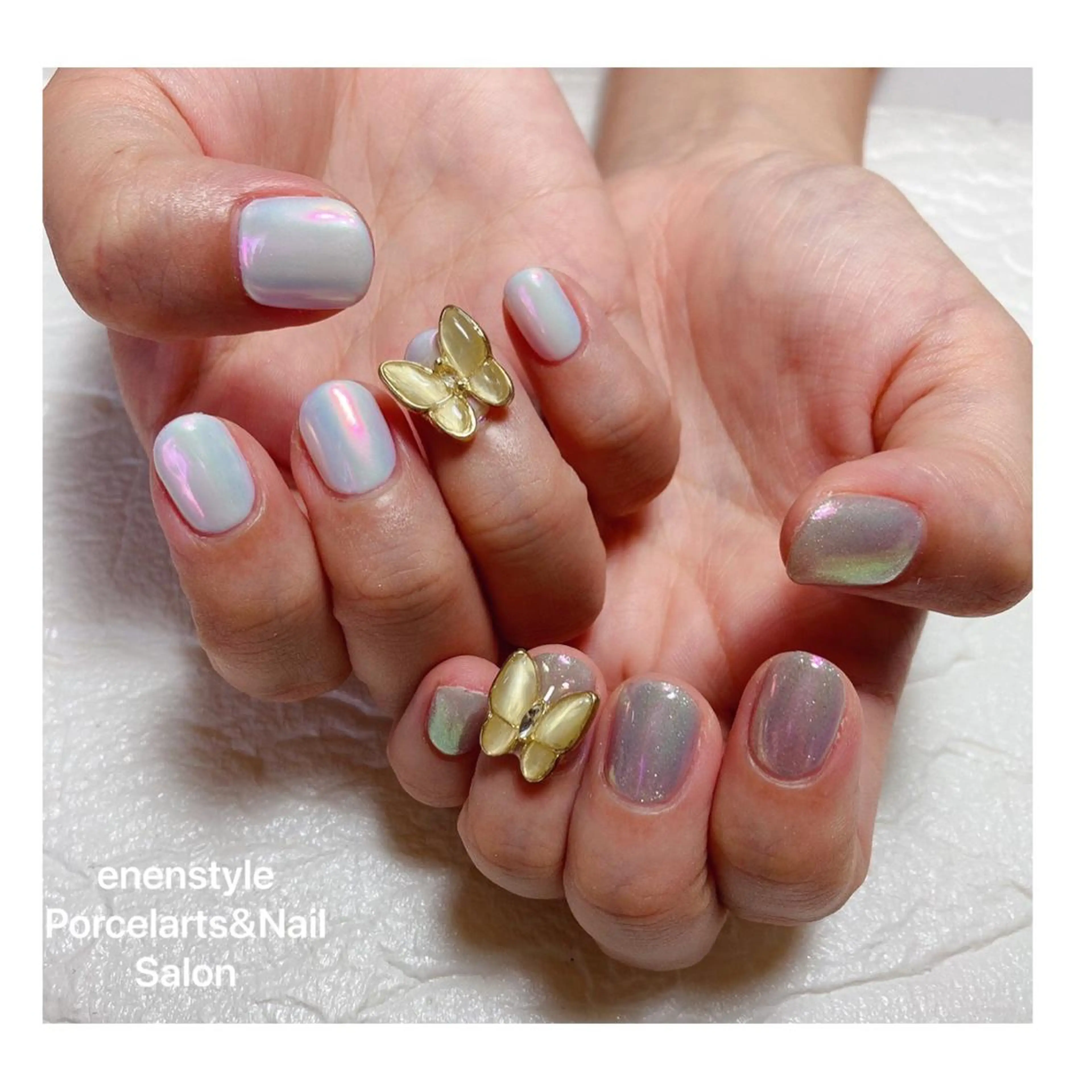 ミディアム ネイル ハンドネイル 👑enen style👑のネイルデザイン