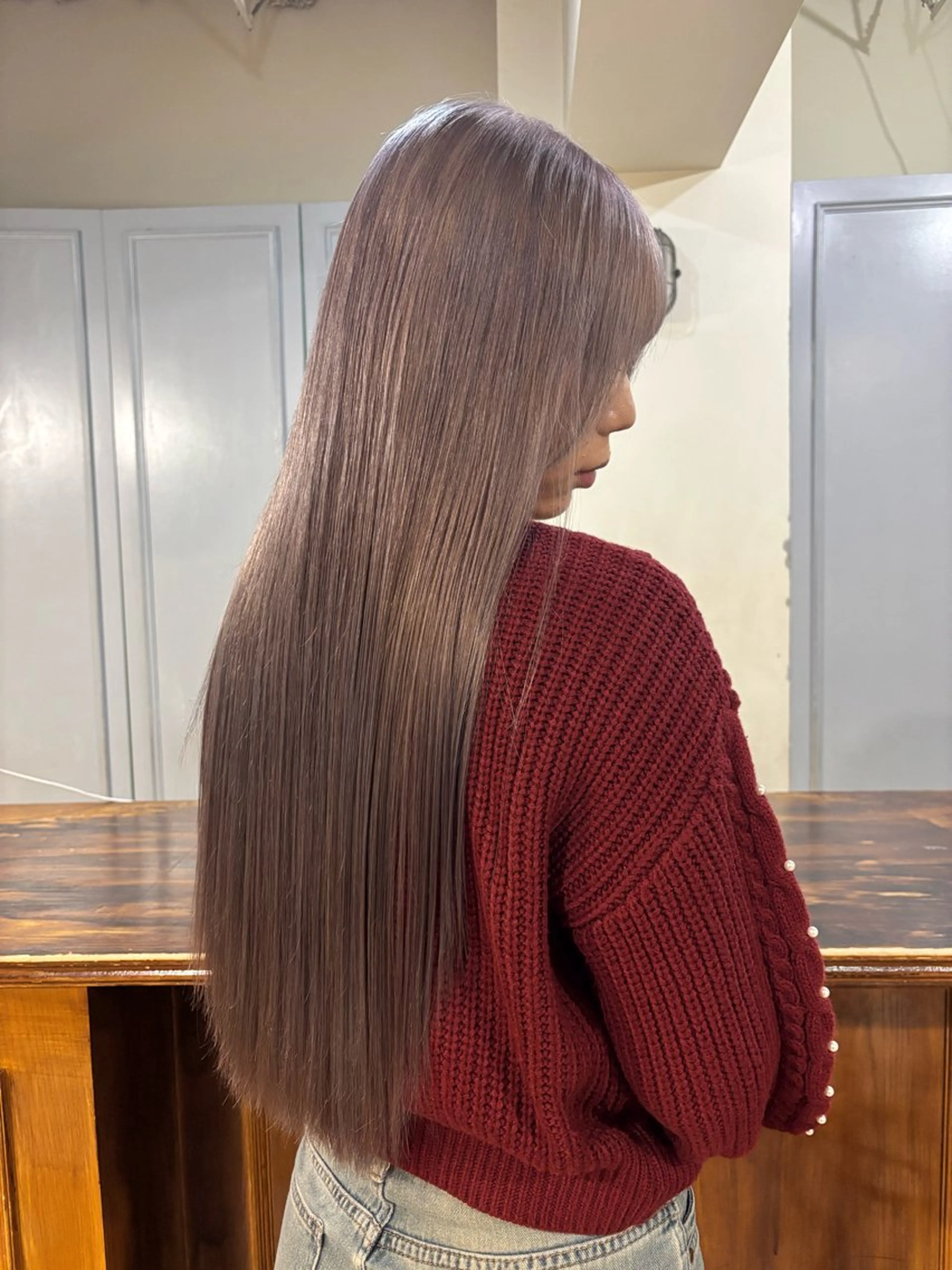 ロング ロング ヘアカラー ブリーチなしベージュ カラー✨Takeのヘアスタイル