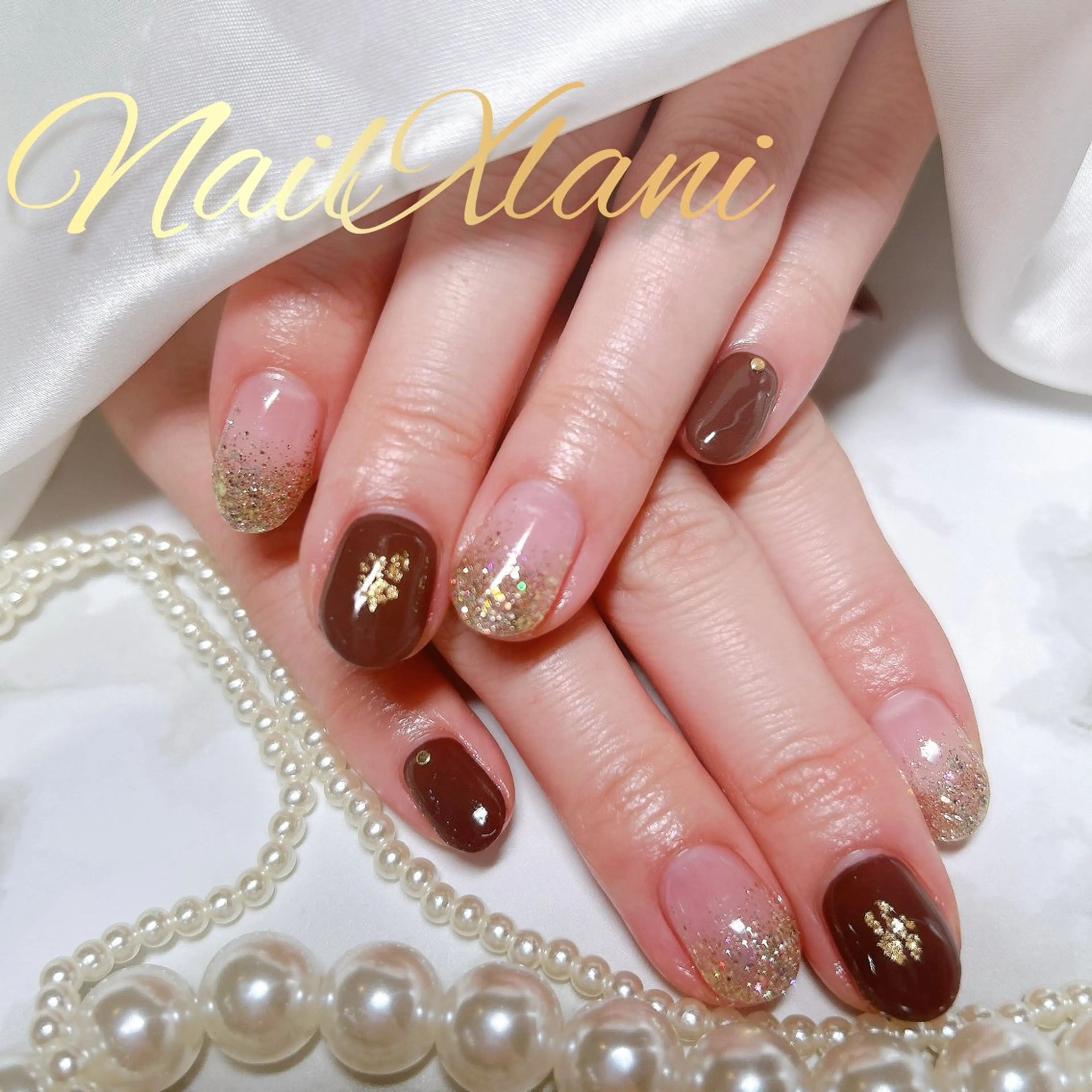 ネイル フットネイル ジェルネイル マグネットネイル パラジェル Nail×Lani 深爪矯正対応◎のネイルデザイン