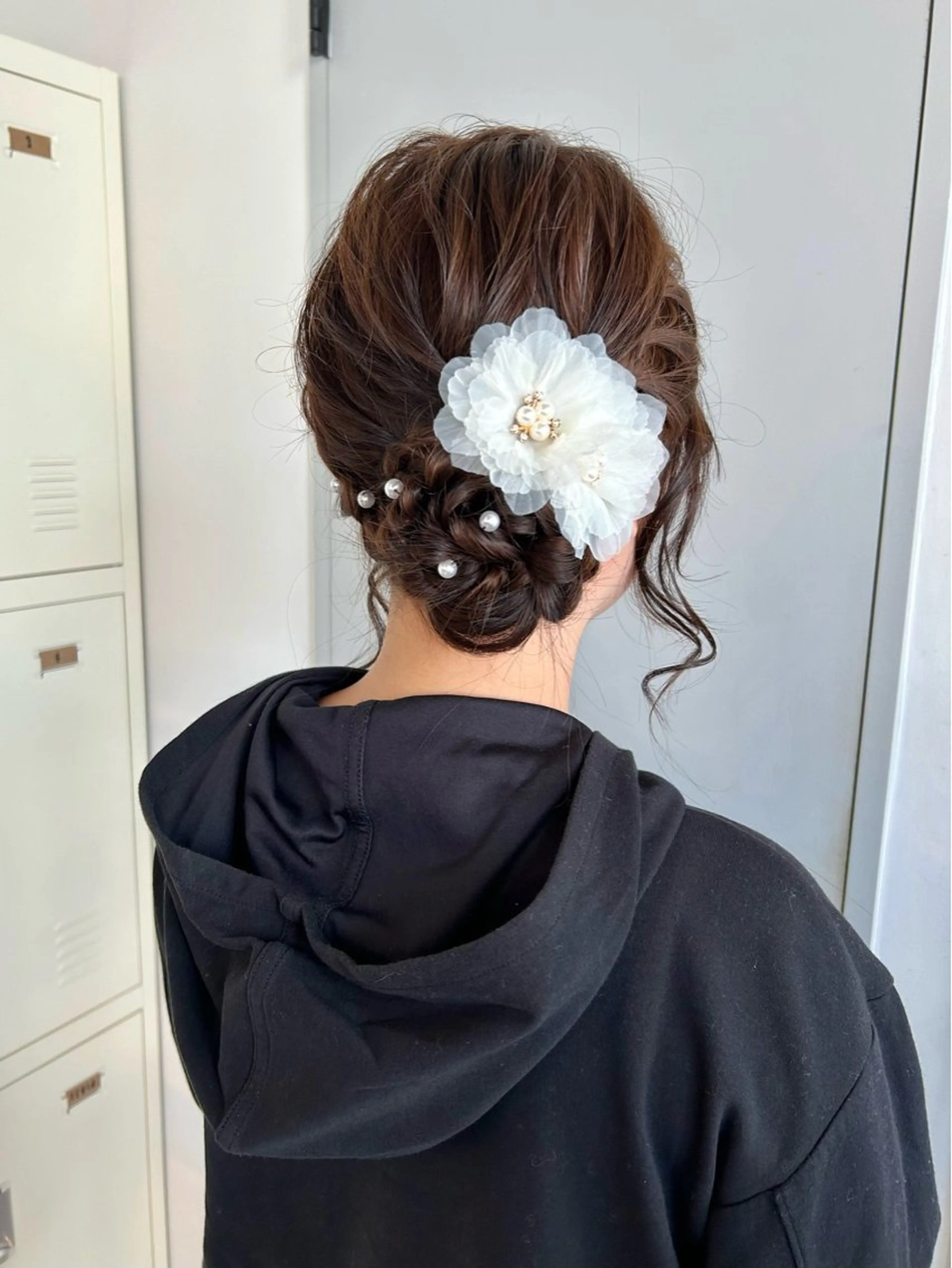 セミロング カラー ヘアアレンジ 浴衣 ヘアセット FERIA 池田 比嘉あゆ美のヘアスタイル