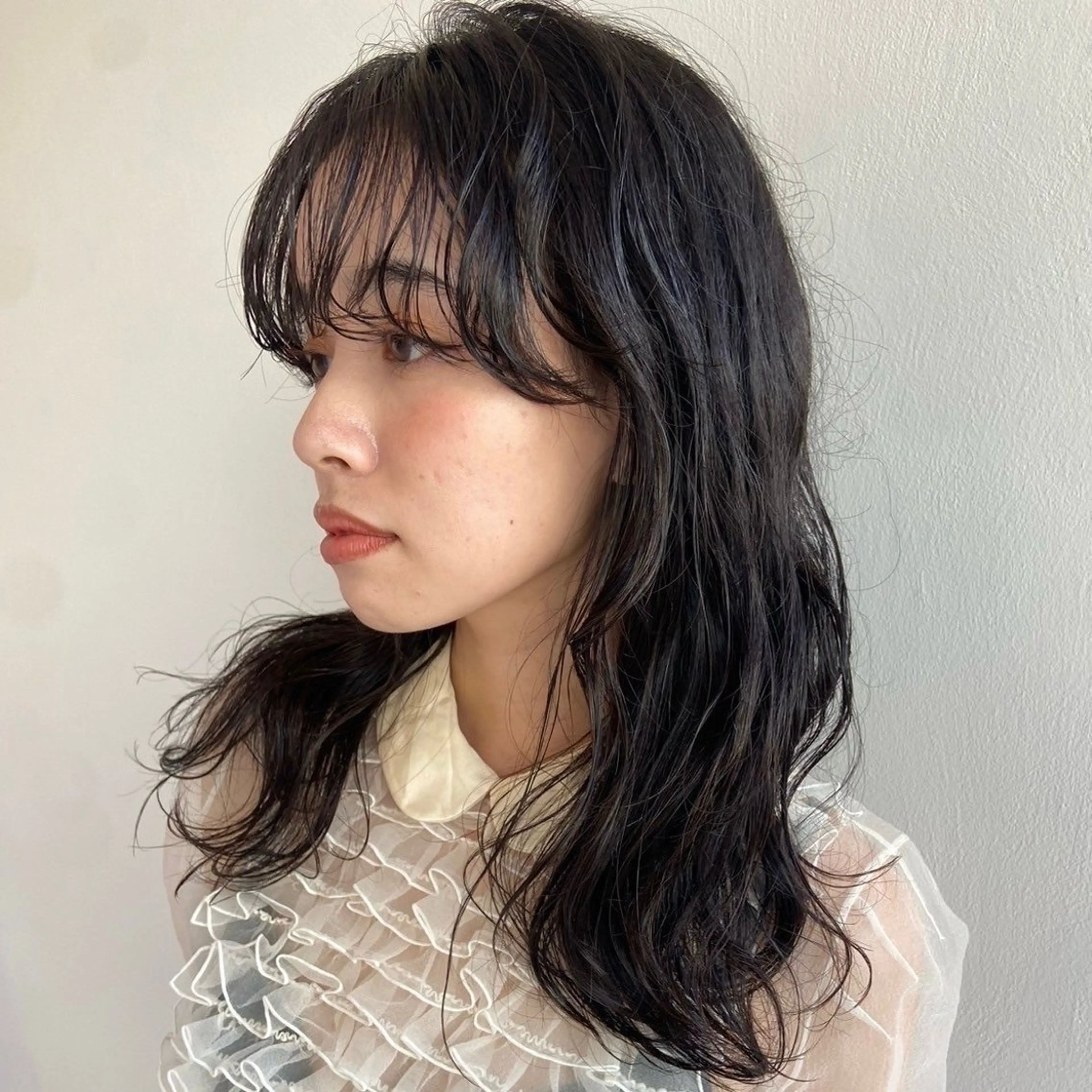 ミディアム 艶カラー/中崎町/ マナ🌼のヘアスタイル