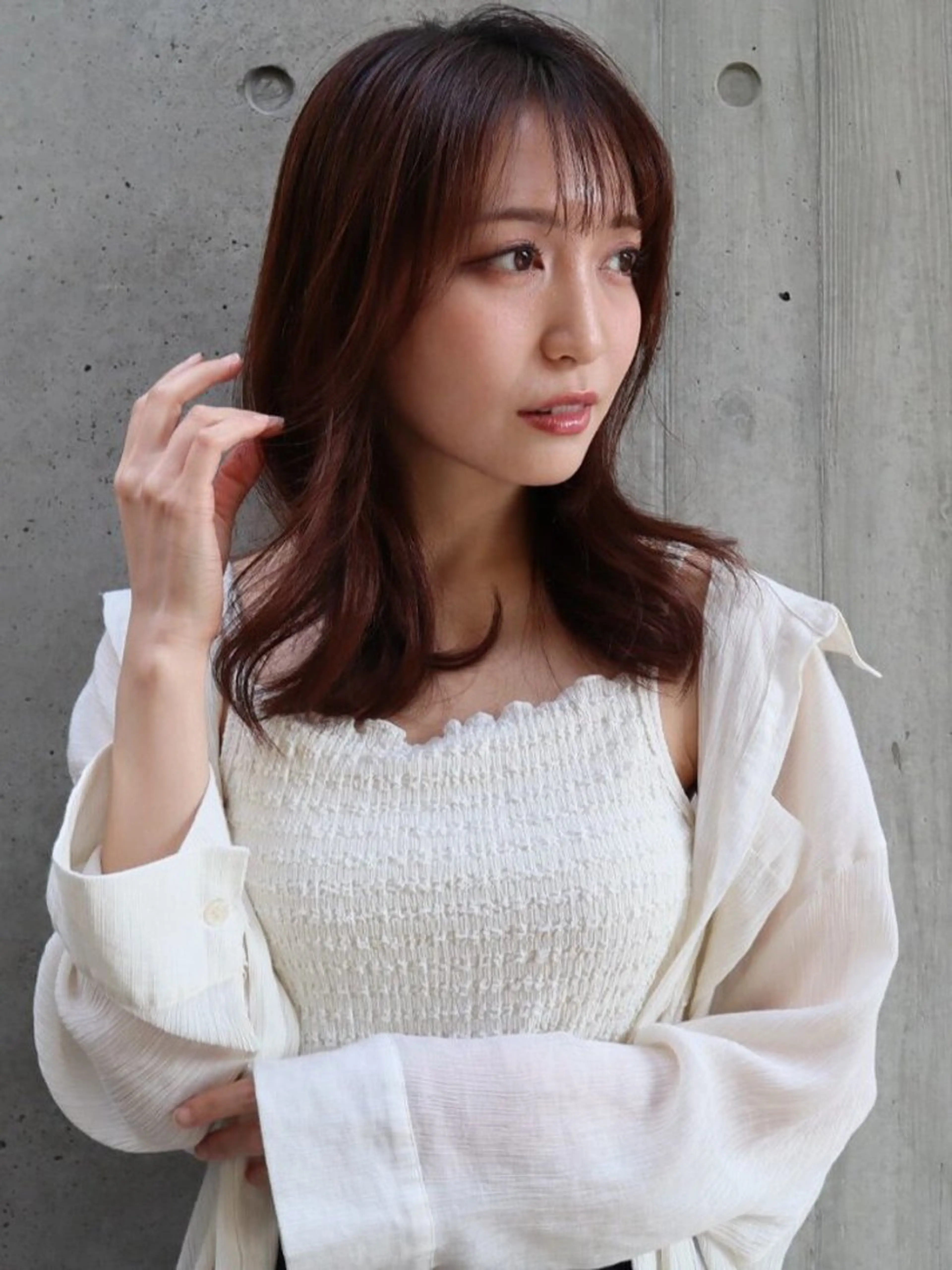 ミディアム カラー ヘアカラー セシルヘアー神戸元町 MANAMIのヘアスタイル