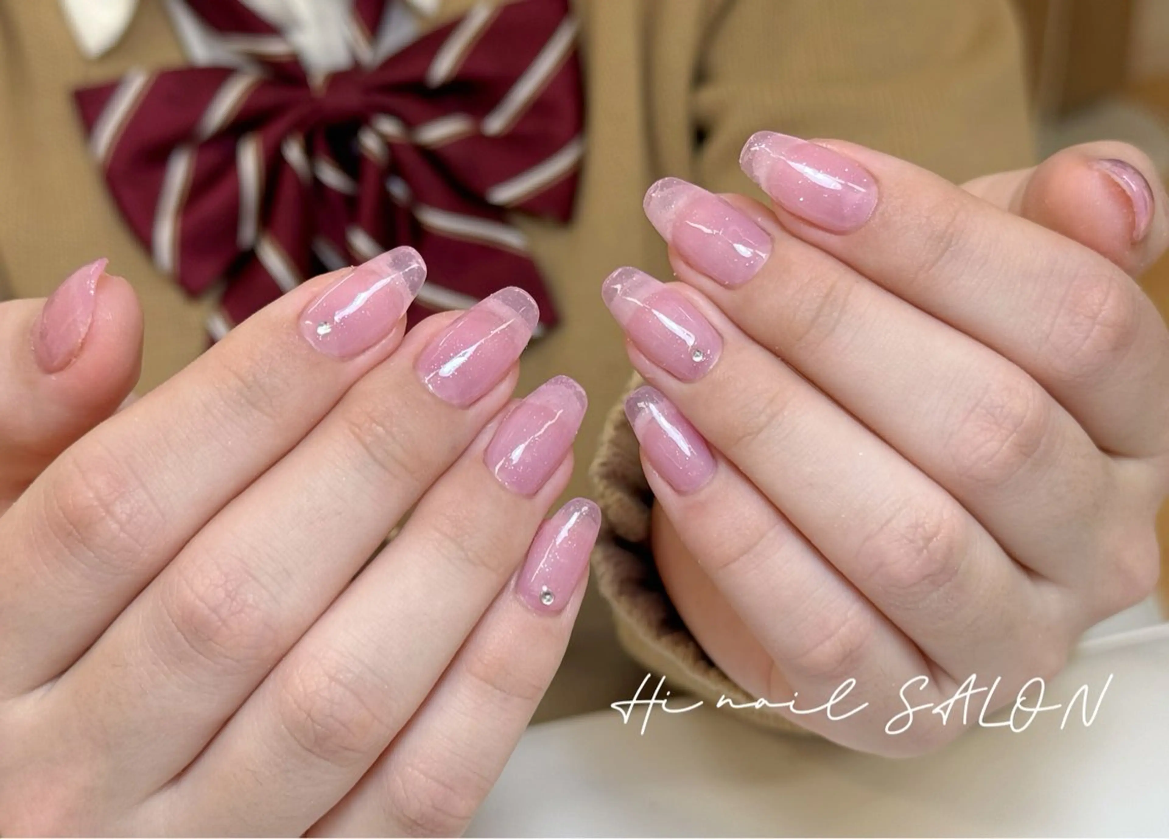 ネイル チークネイル フレンチネイル 韓国ネイル マグネットネイル 持ち込み ハンドネイル Hi nail🎀 池袋kozueのネイルデザイン