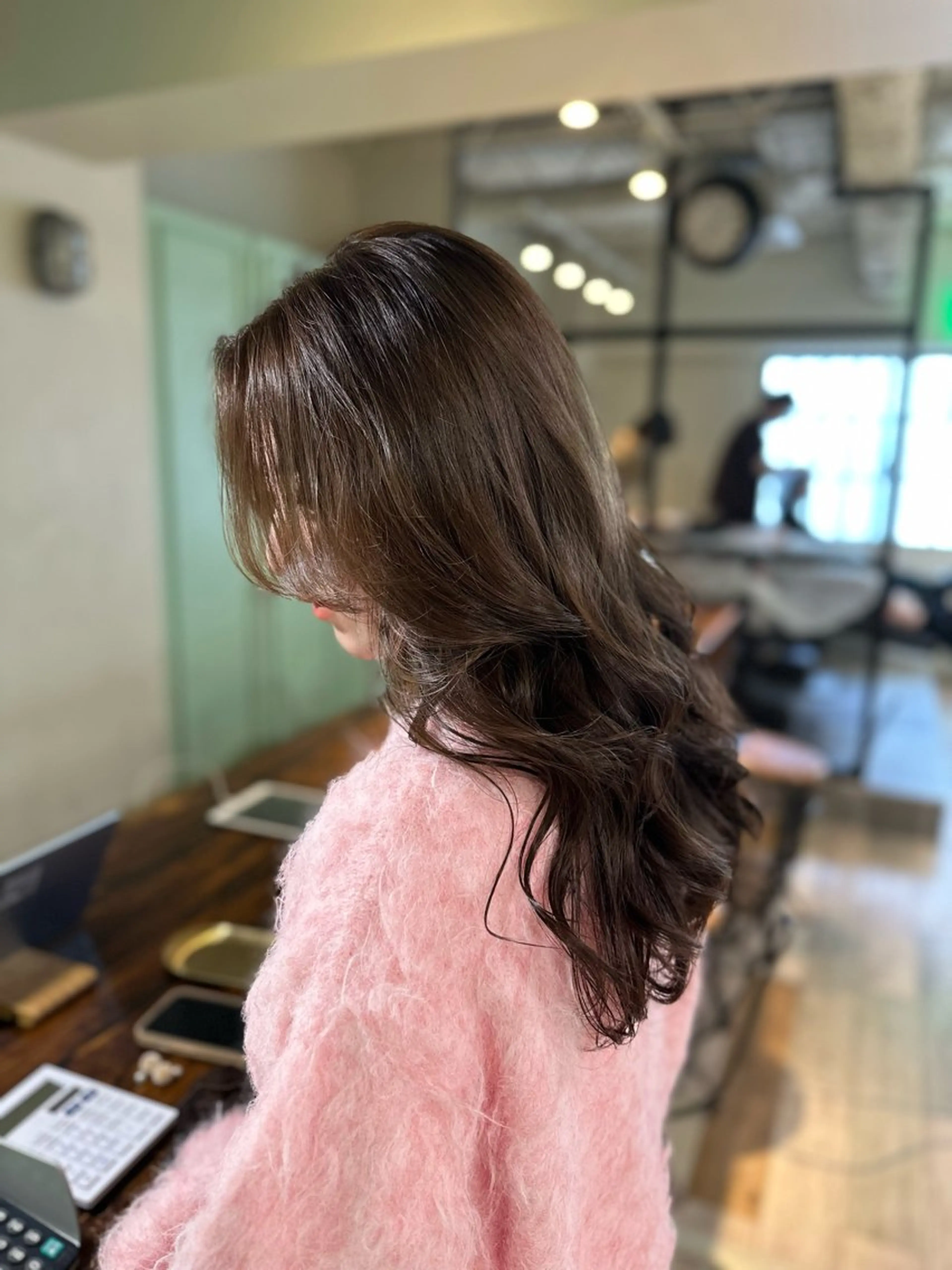 ✨ミニモ限定✨小顔カット+透明感韓国カラー+3step髪質改善Tr🌈(ロング料金なし♪)の写真