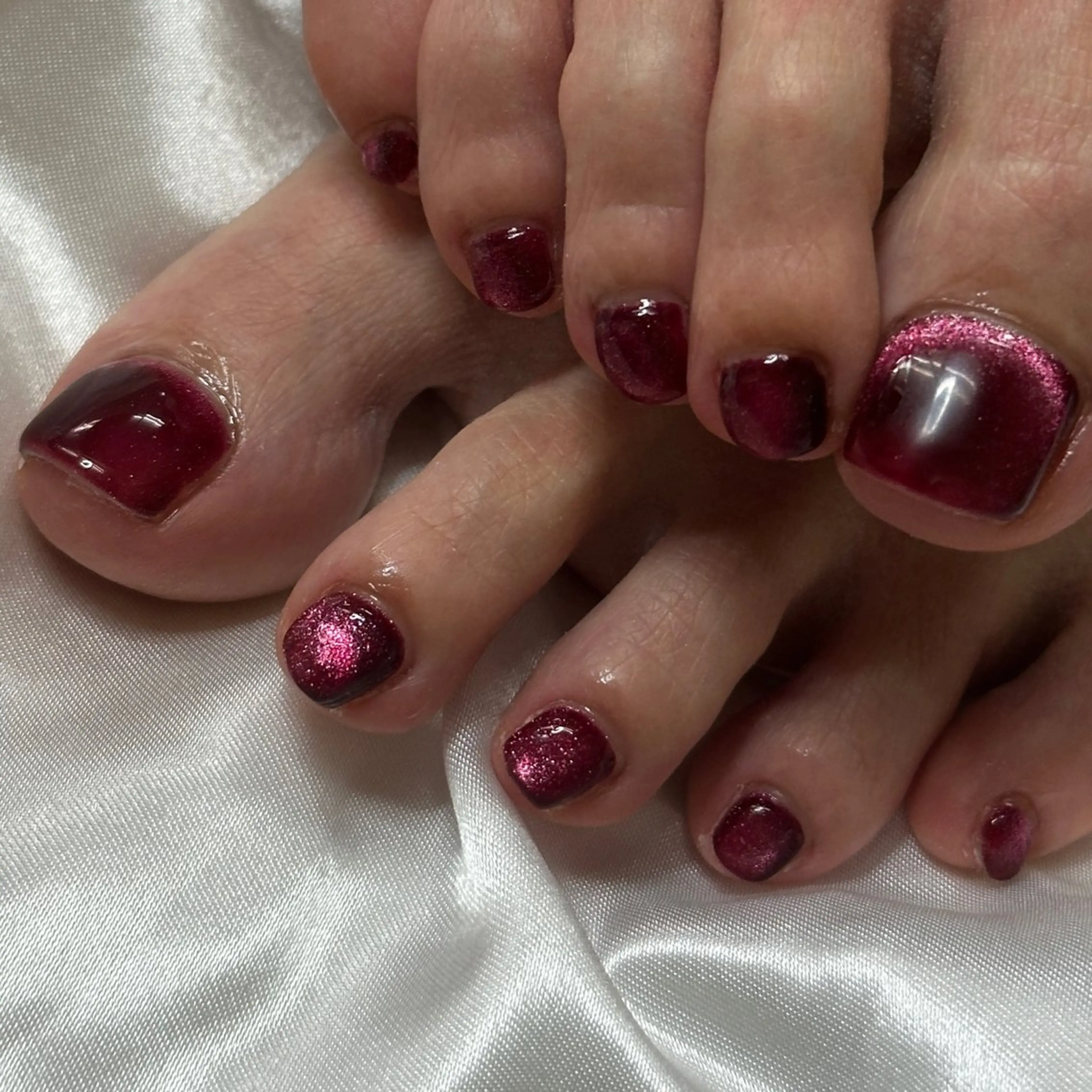 ネイル マグネットネイル フットネイル ラックスセカンド ネイリストのネイルデザイン