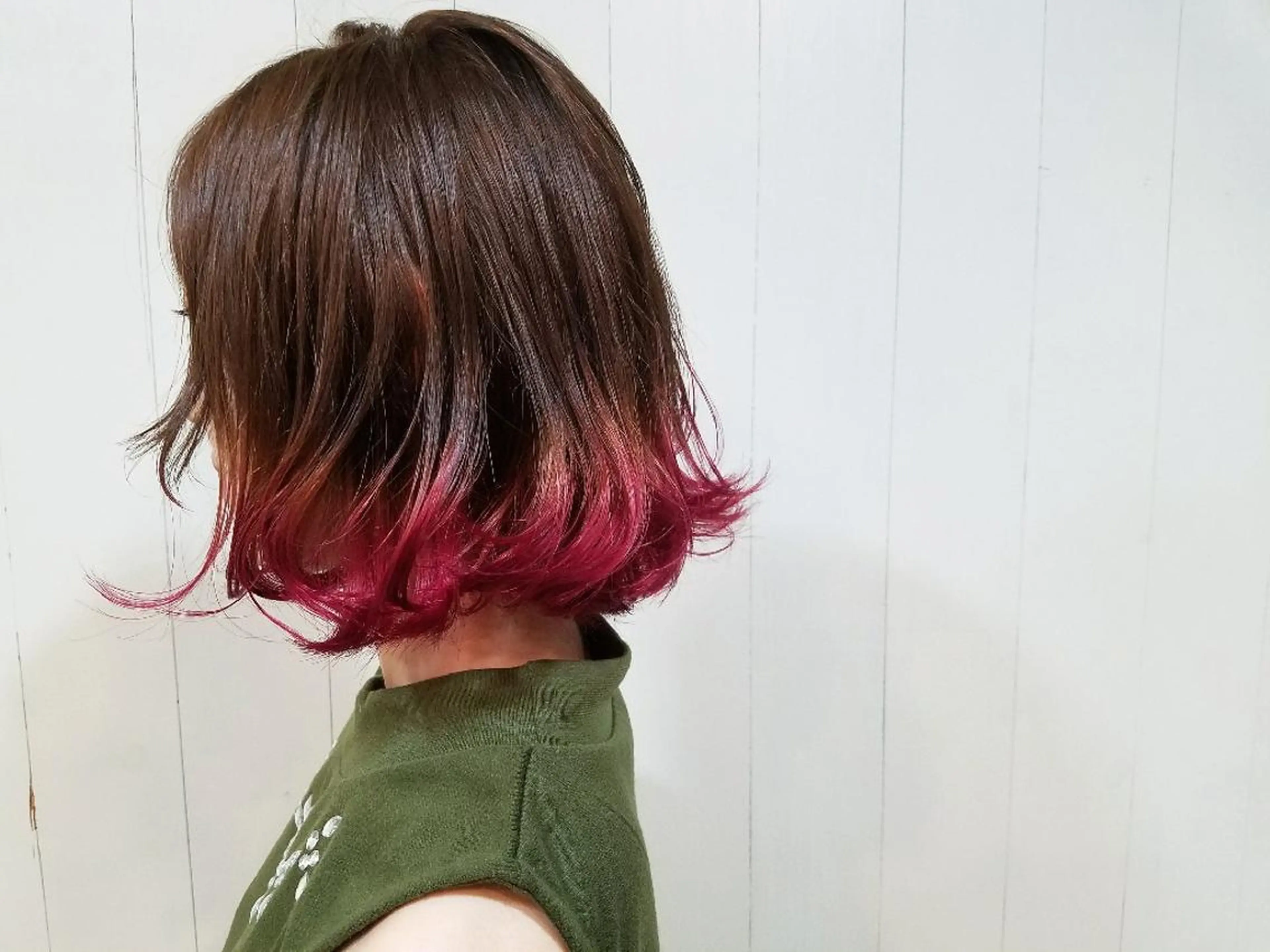 ショート カラー レッドカラー imai /カット/パーマのヘアスタイル