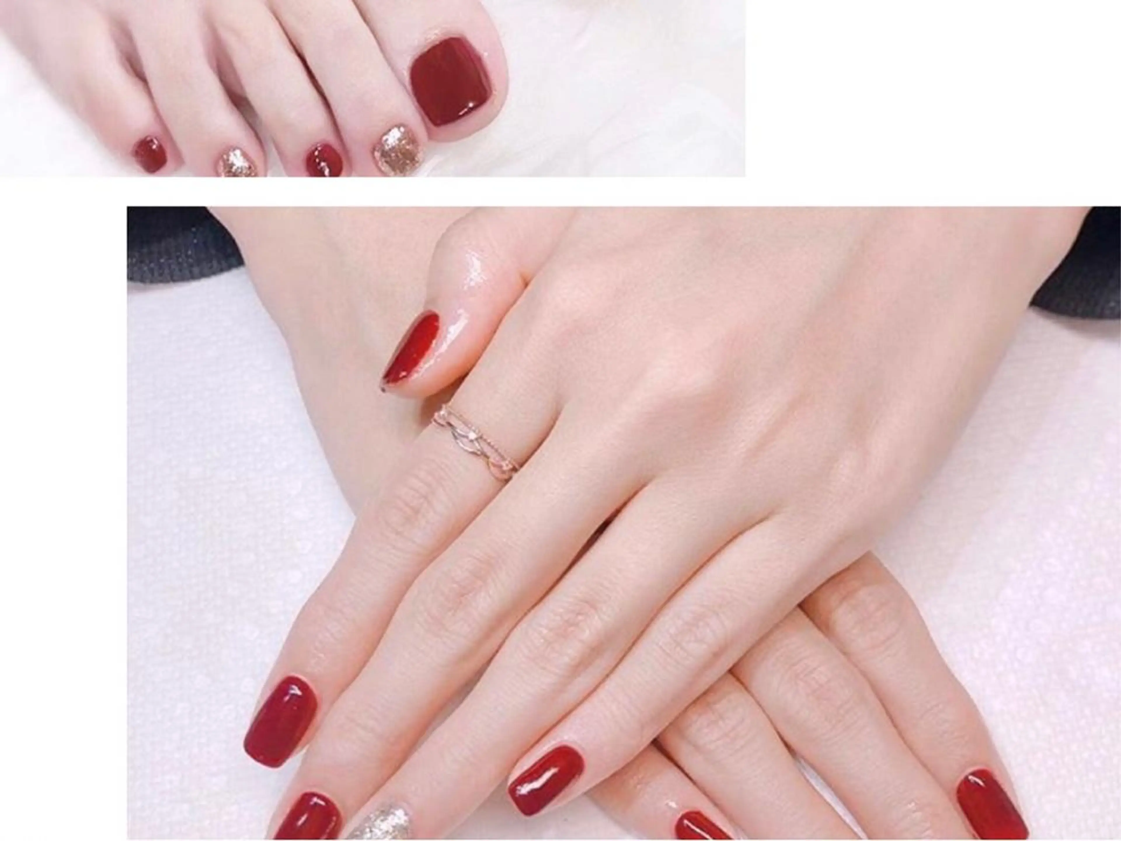 ★期間限定【ハンド＋フット】ワンカラー※初回ソフトジェルオフ無料！パラジェルベース変更可！の写真