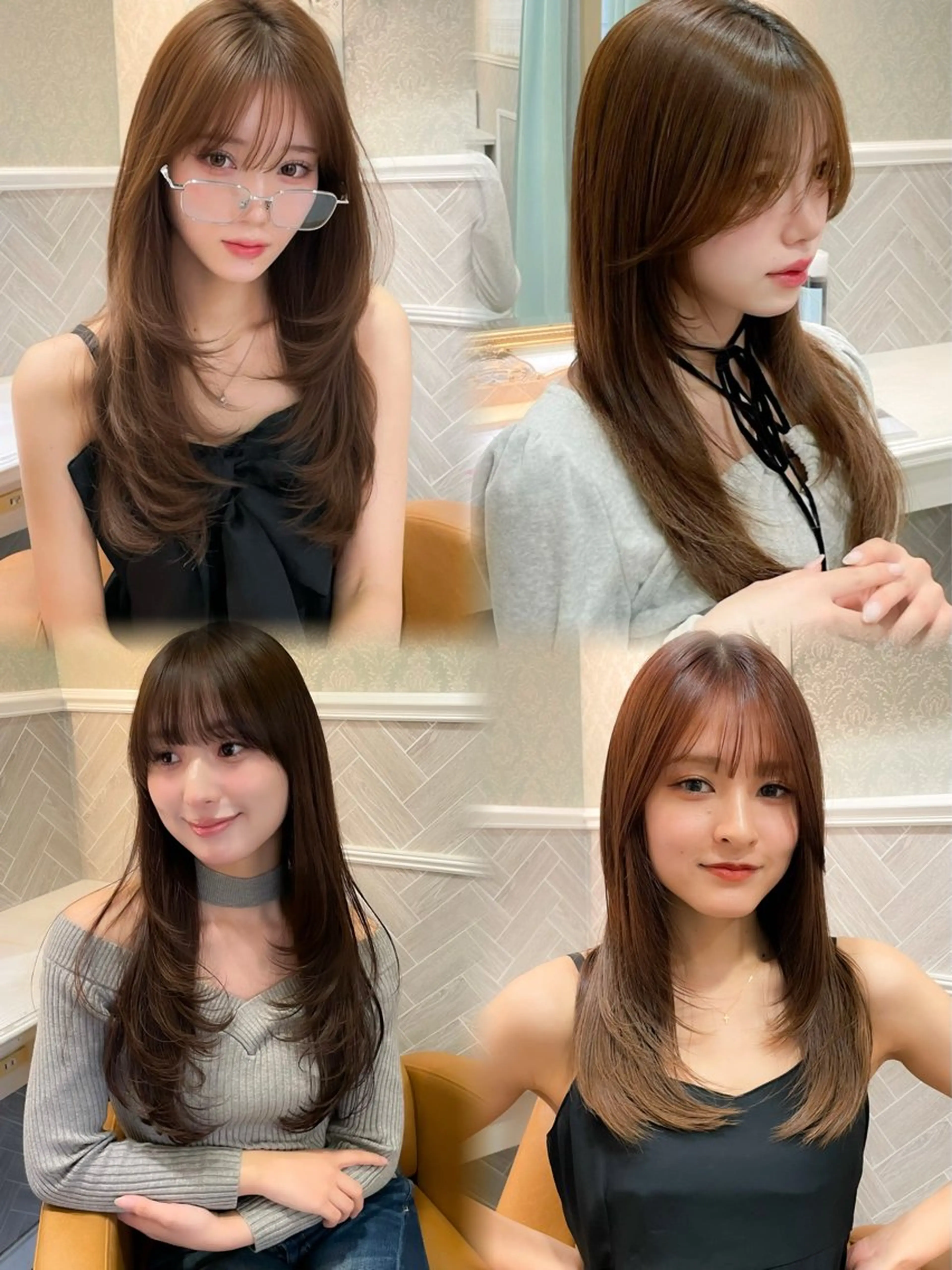 ロング 髪質改善 韓国風ヘア レイヤーカット ロング 縮毛矯正 カット ヘアカラー 縮毛矯正 トリートメント 美髪縮毛矯正🤍 髪質改善/Shinaのヘアスタイル