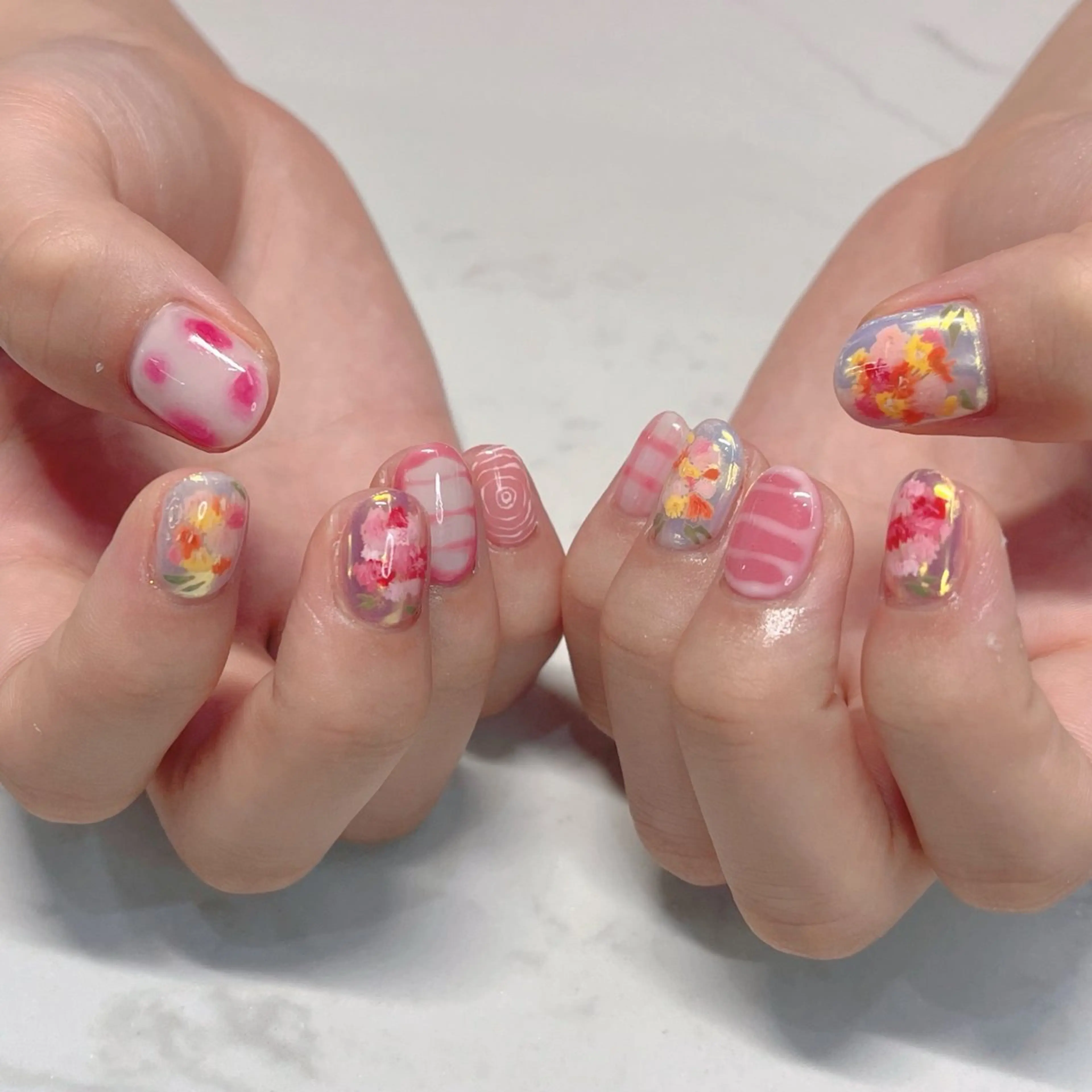 ネイル アートネイル ハンドネイル pomy nail 新宿店所属・otomi 🌼*･のネイルデザイン