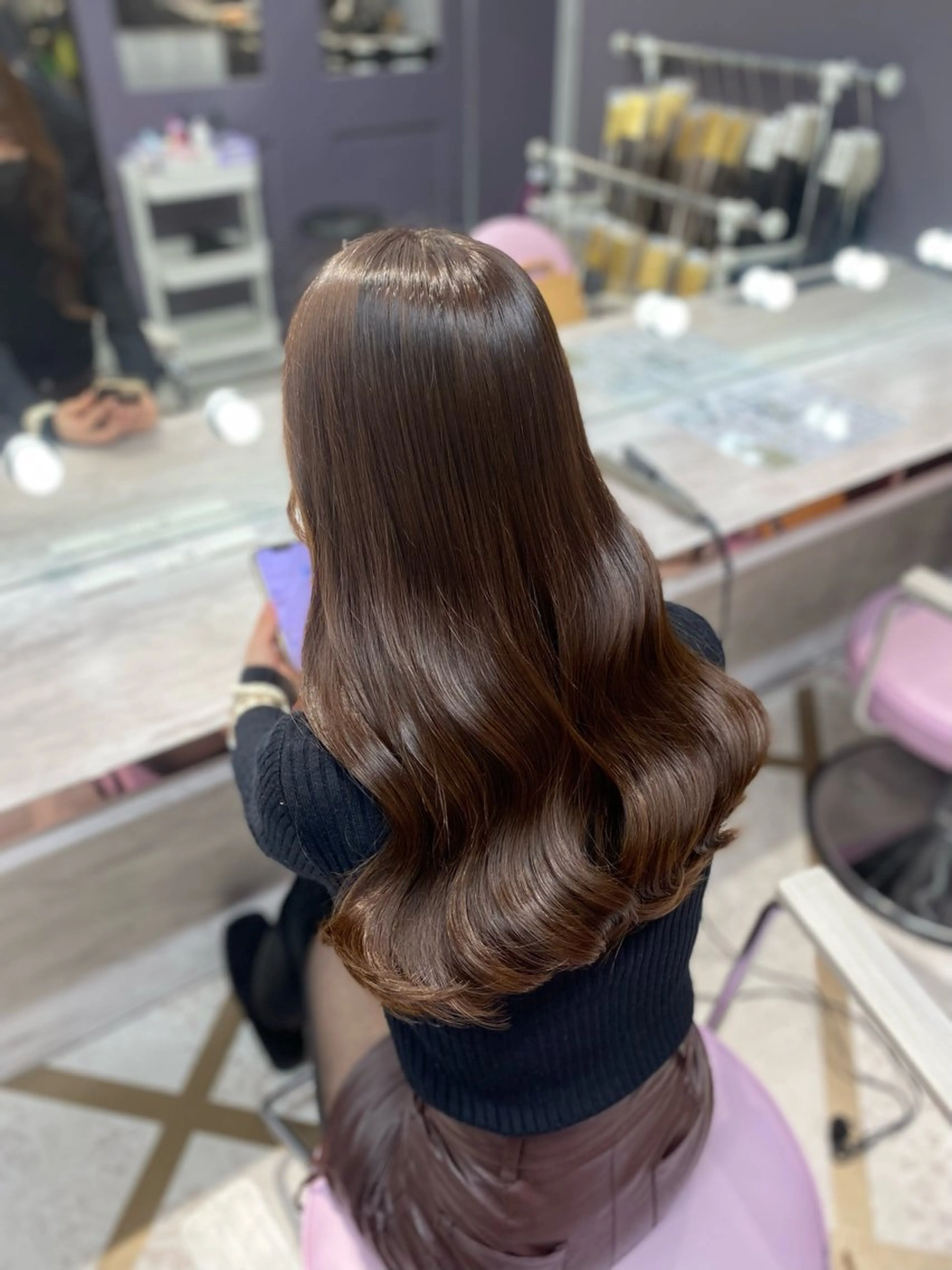 ロング 韓国風モテヘア 🇰🇷aki♡のヘアスタイル