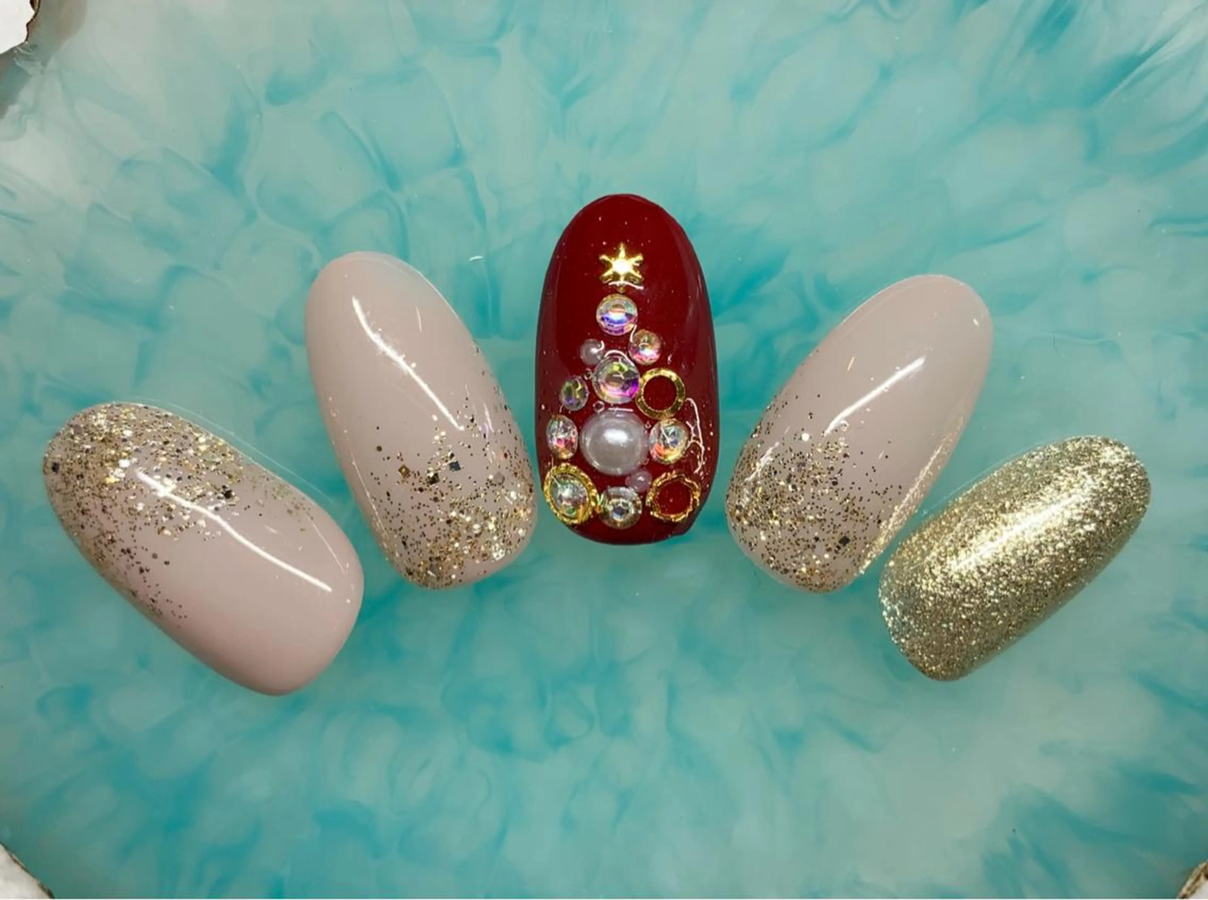 ネイル 冬ネイル クリスマス Nail salon Ramo所属・松田 祥子のネイルデザイン