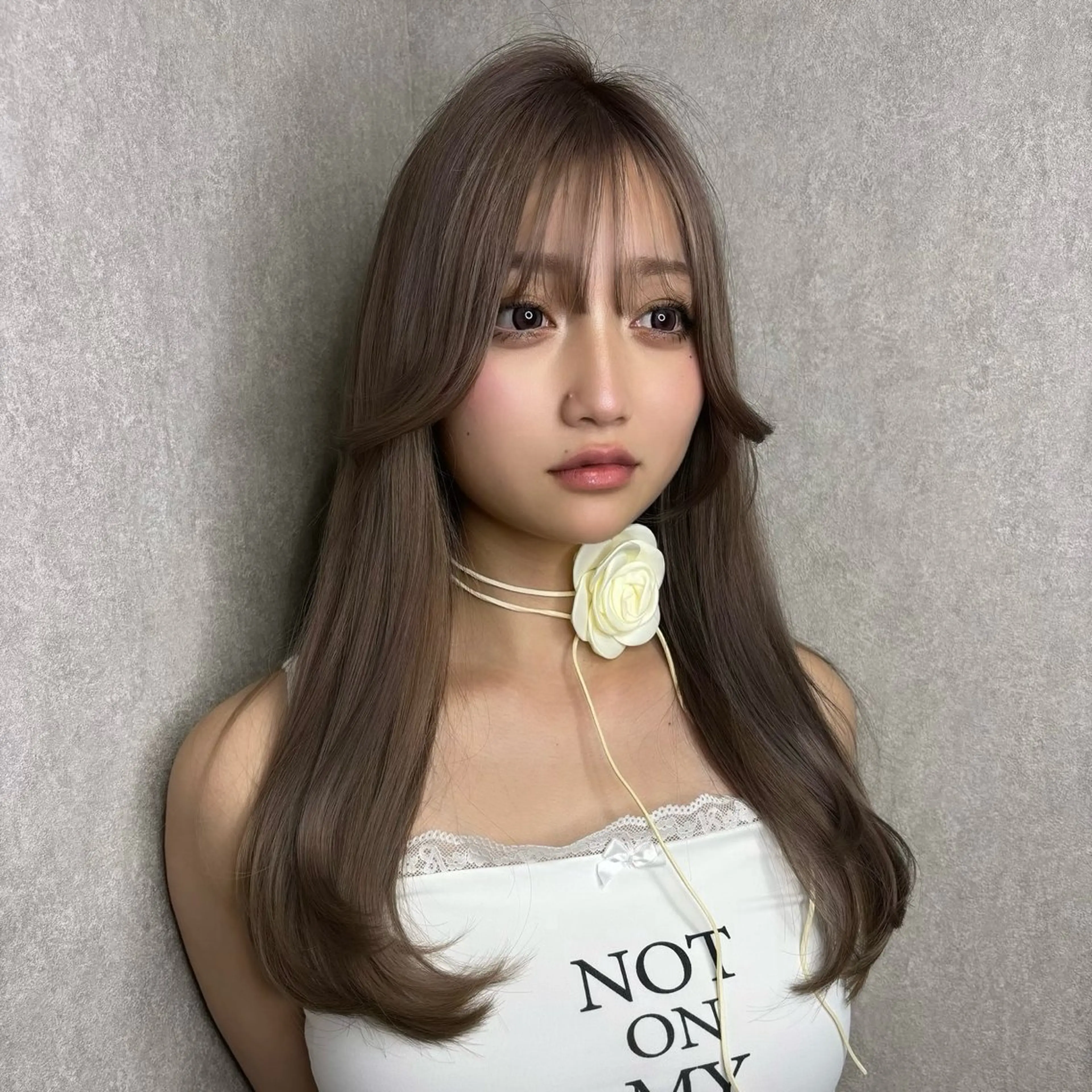 ロング カラー ブリーチ グレージュ 🎀𝑆𝐴𝑅𝐴 /レイヤーカット🎀のヘアスタイル