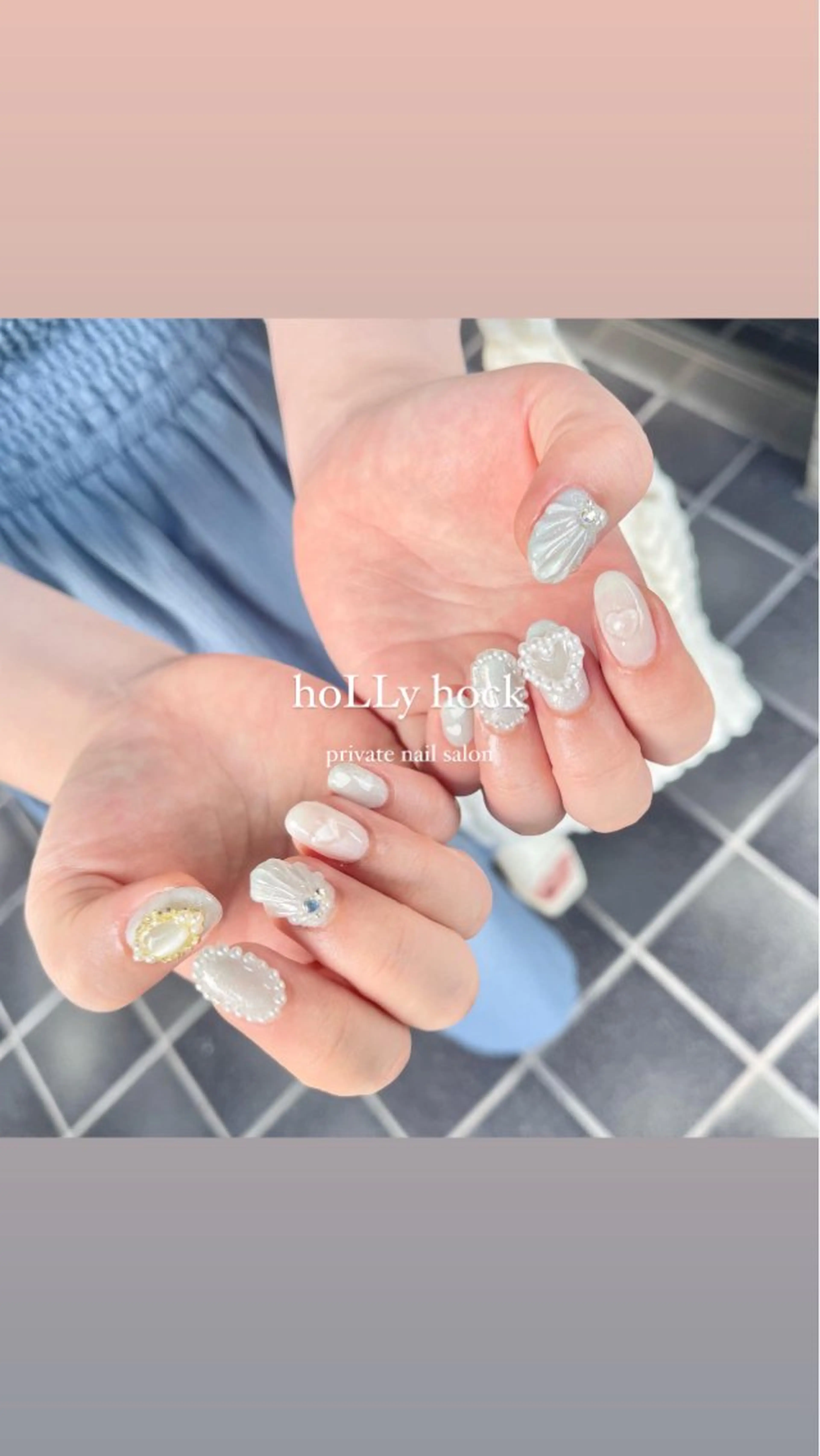 ネイル アートネイル ハンドネイル nail salon hoLLyhockのネイルデザイン