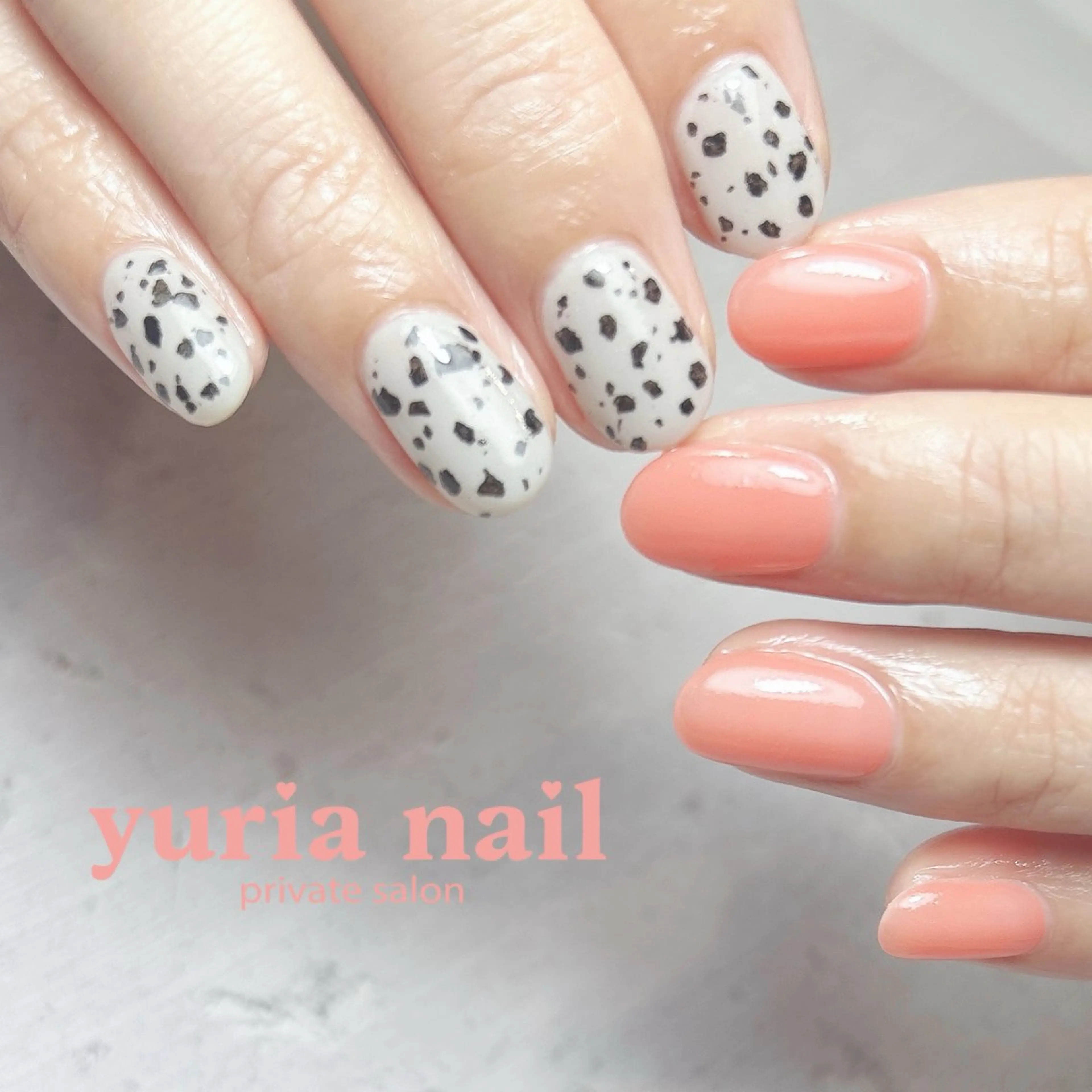 ネイル アートネイル カジュアル ジェルネイル オレンジ シンプルネイル ハンドネイル 小林 ゆりあのネイルデザイン