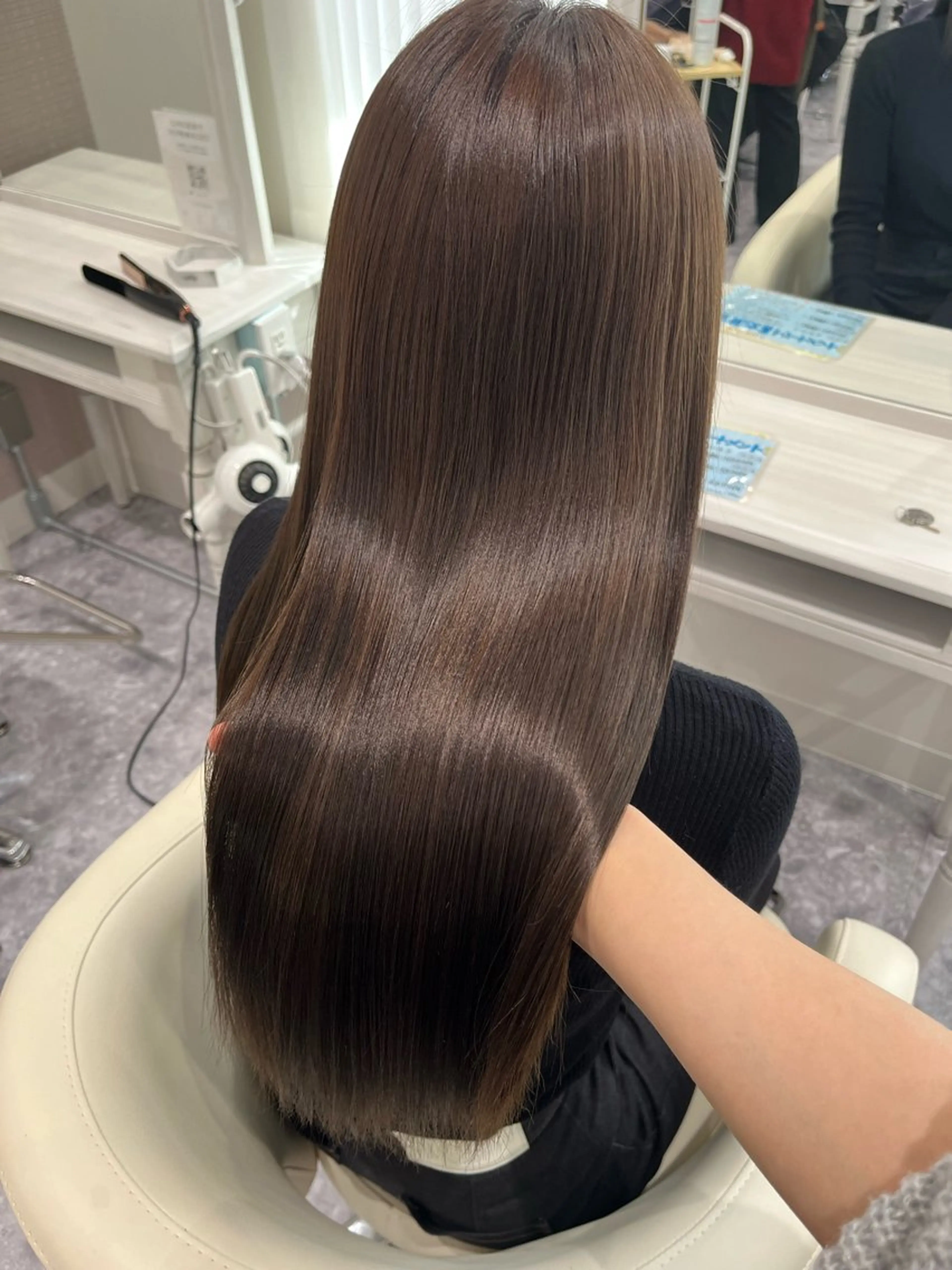 ロング カット ヘアカラー トリートメント 河西 楓のヘアスタイル