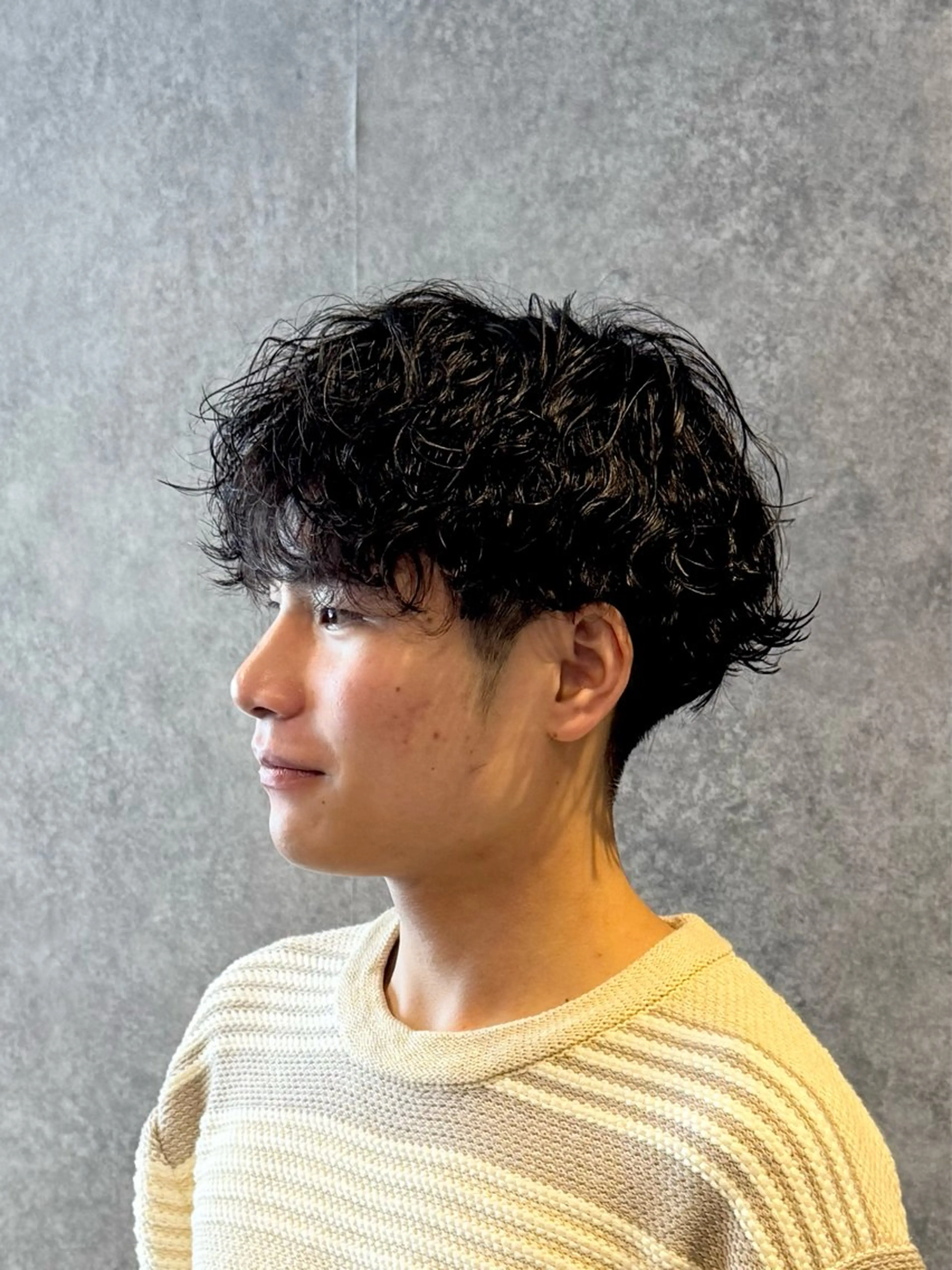 ショート パーマ メンズ 曲がる縮毛矯正 masashiのヘアスタイル