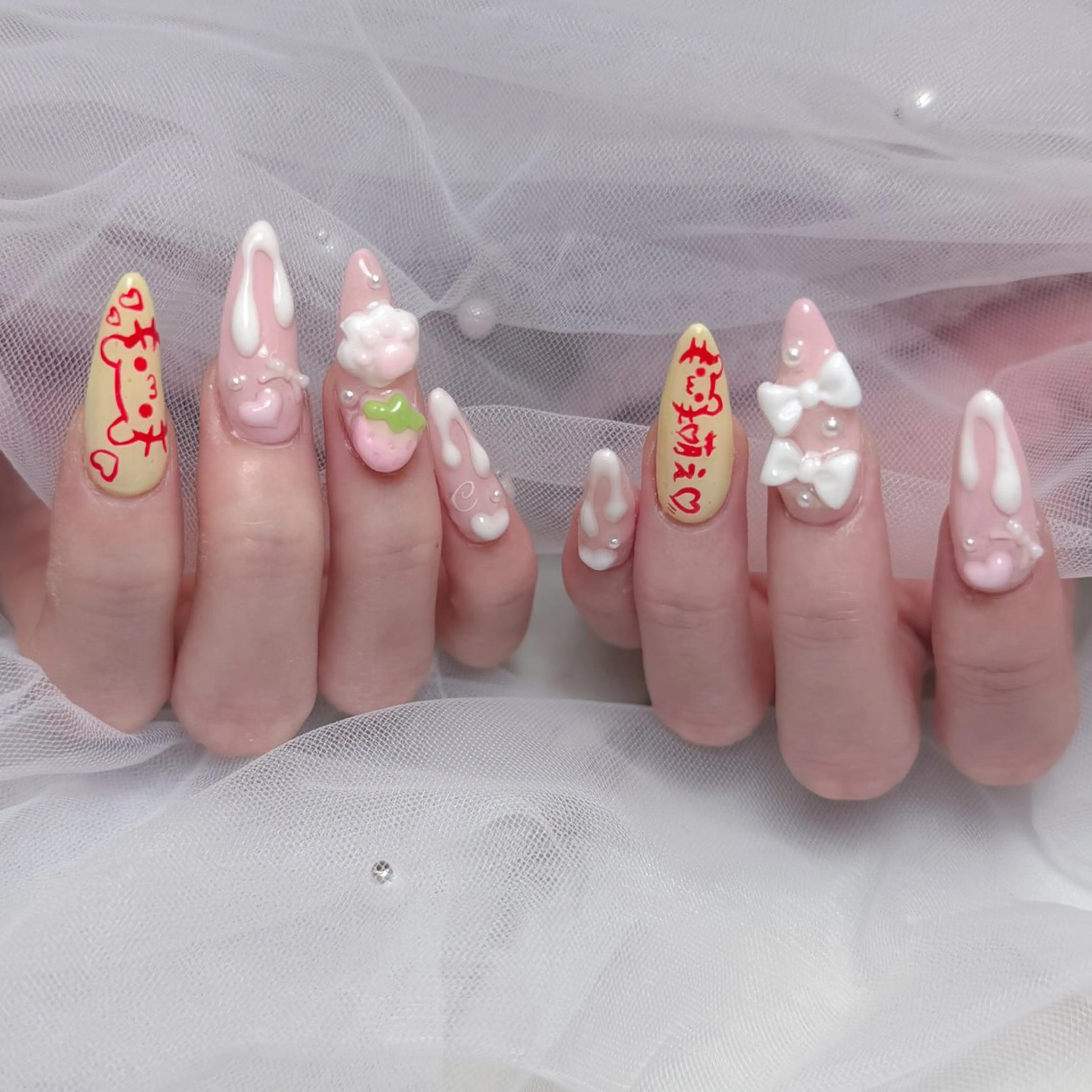 ネイル ハンドネイル Nail Share Salon Mariris所属・ユカ‎𖤐nail 堺筋本町/心斎橋のネイルデザイン