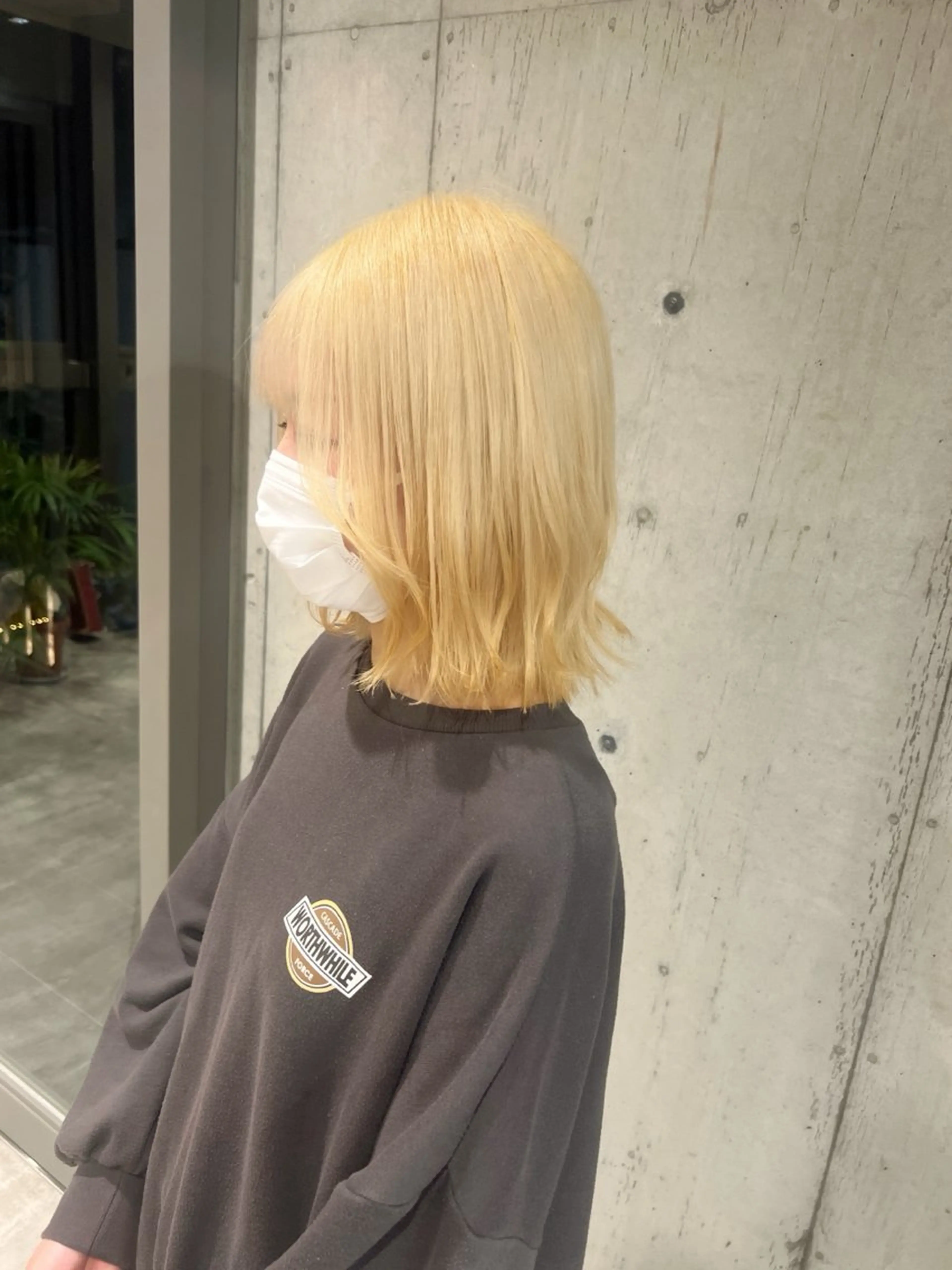 カラー 抜きっぱなしブロンド ブロンド カット ヘアカラー トリートメント 透明感/血色カラー/ 似合せレイヤー/ゆいのヘアスタイル