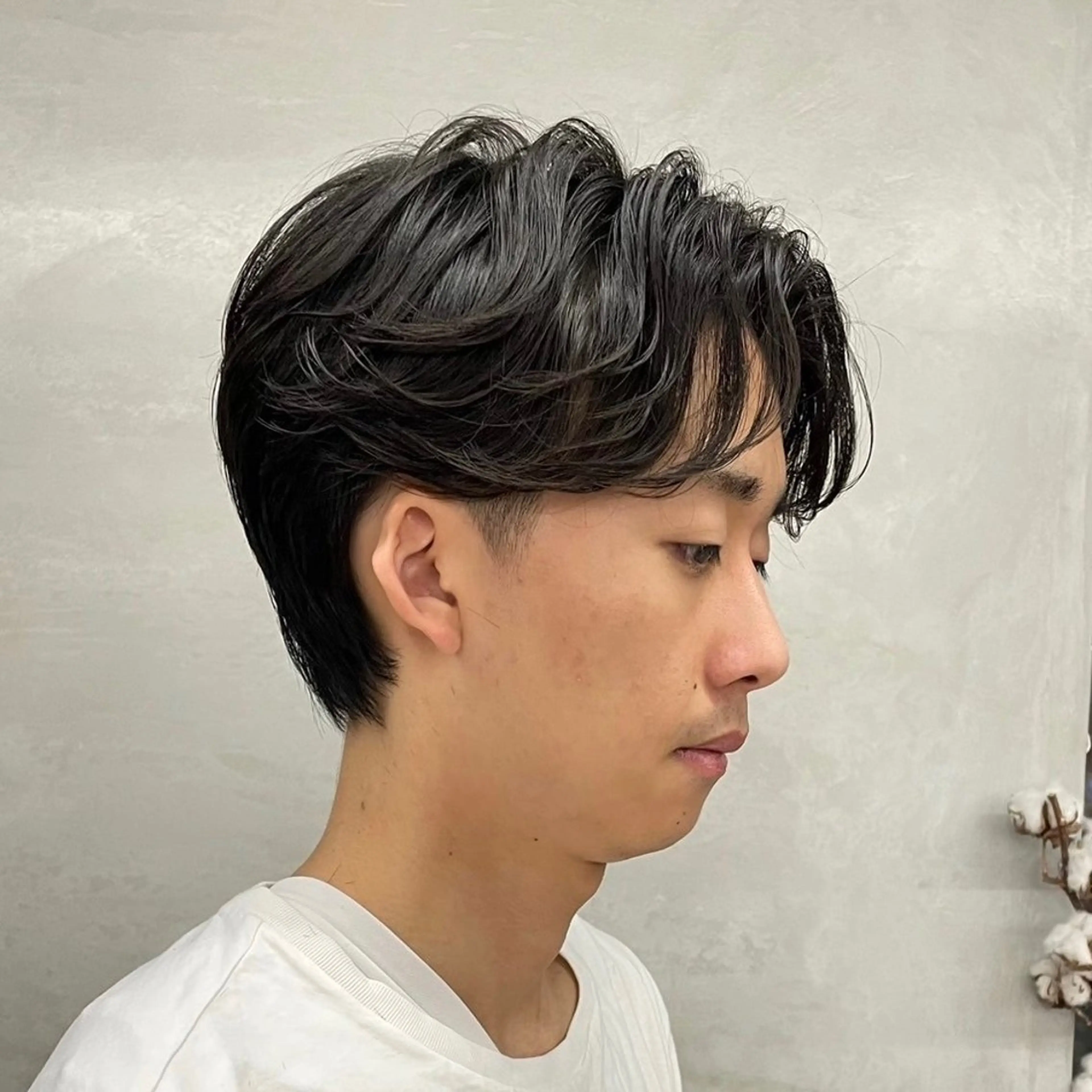 メンズ センターパート メンズ韓国風 【メンズ特化】 イマダナツミのヘアスタイル