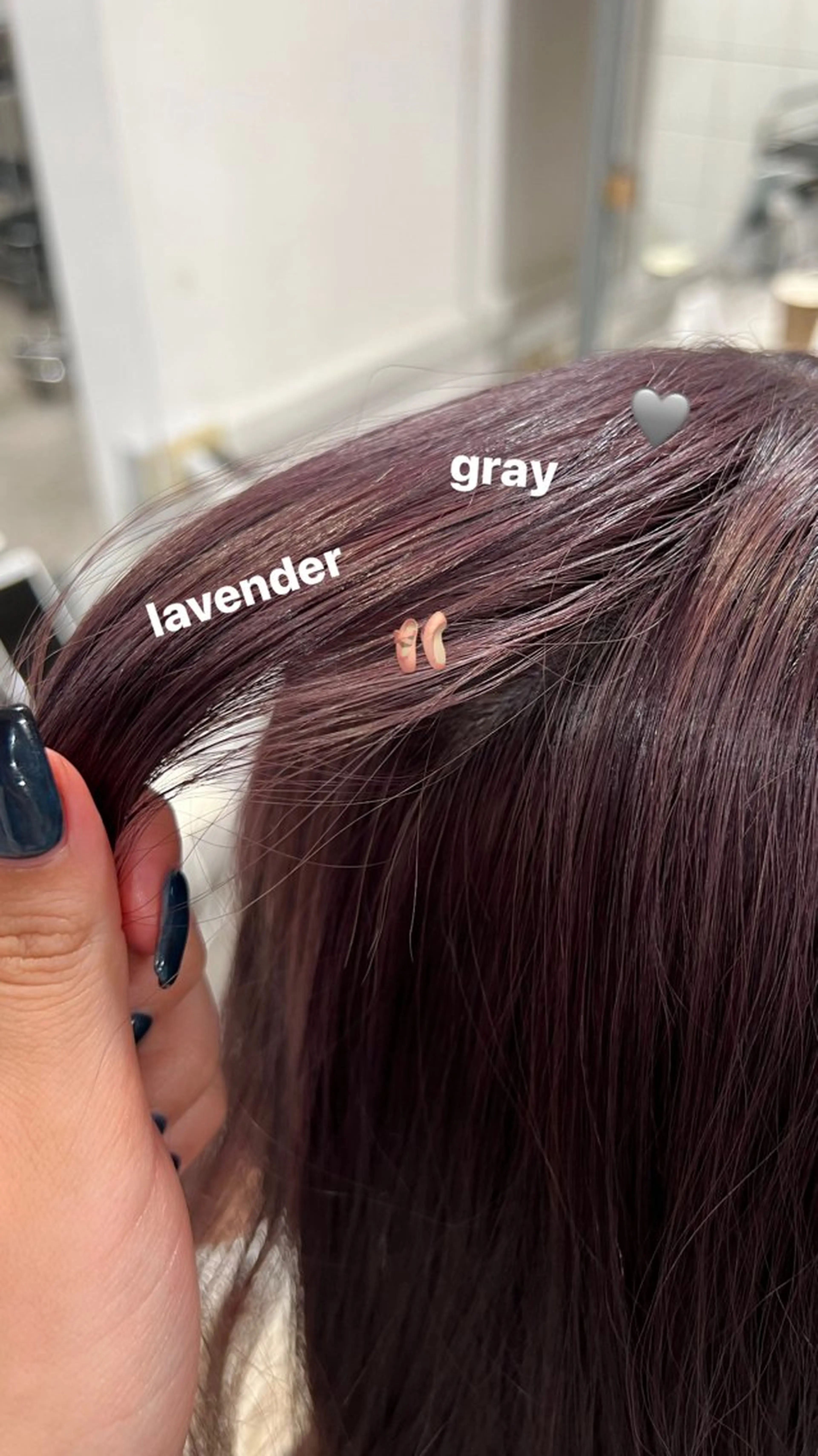ロング カラー ヘアカラー 暗髪🩶ラベンダー/ ブルー/ユウナ🤍のヘアスタイル
