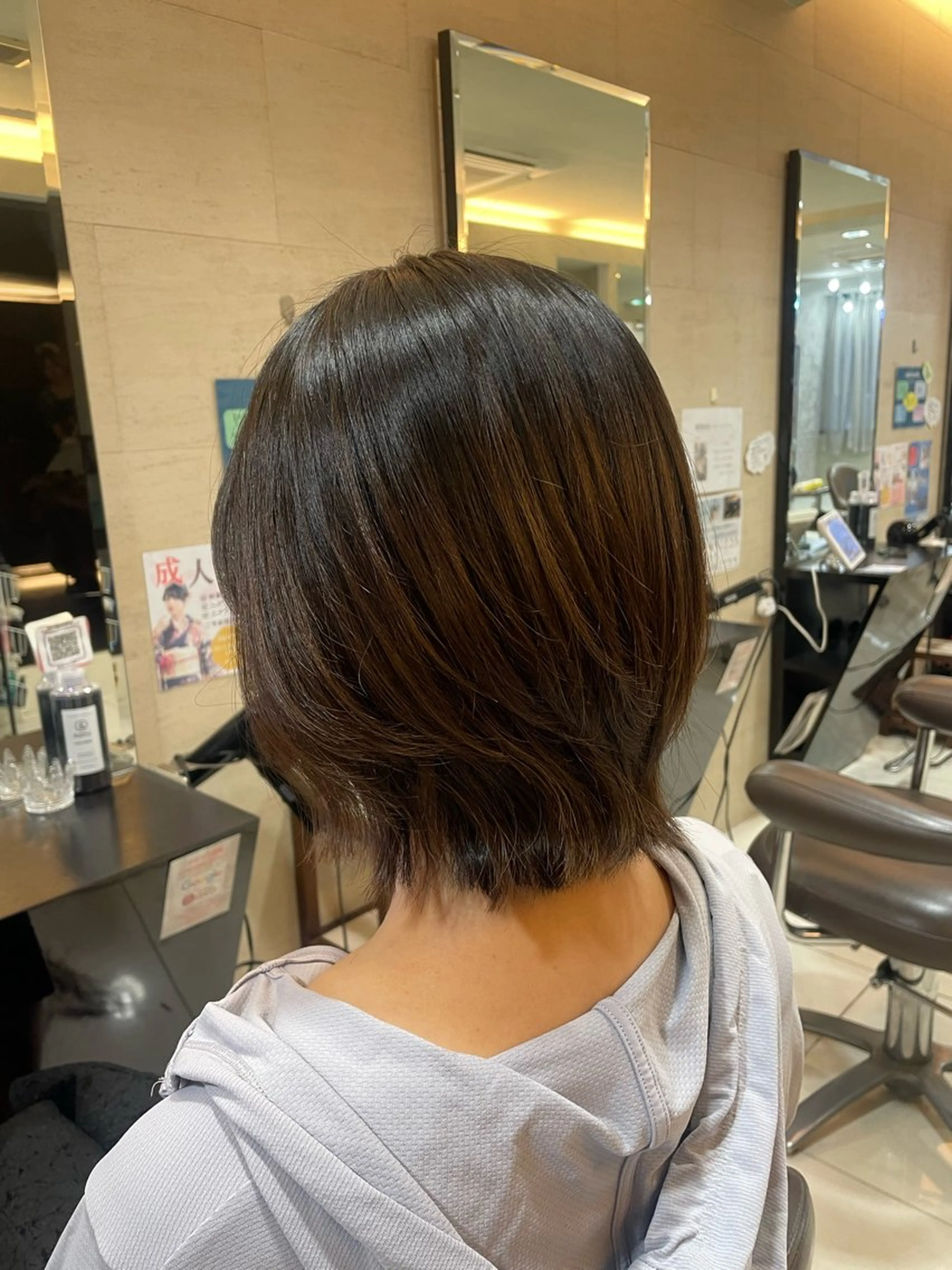 ミディアム ボブレイヤー ボブ レイヤーカット メイク指名NO1りこ カットモデル募集中のその他イメージ