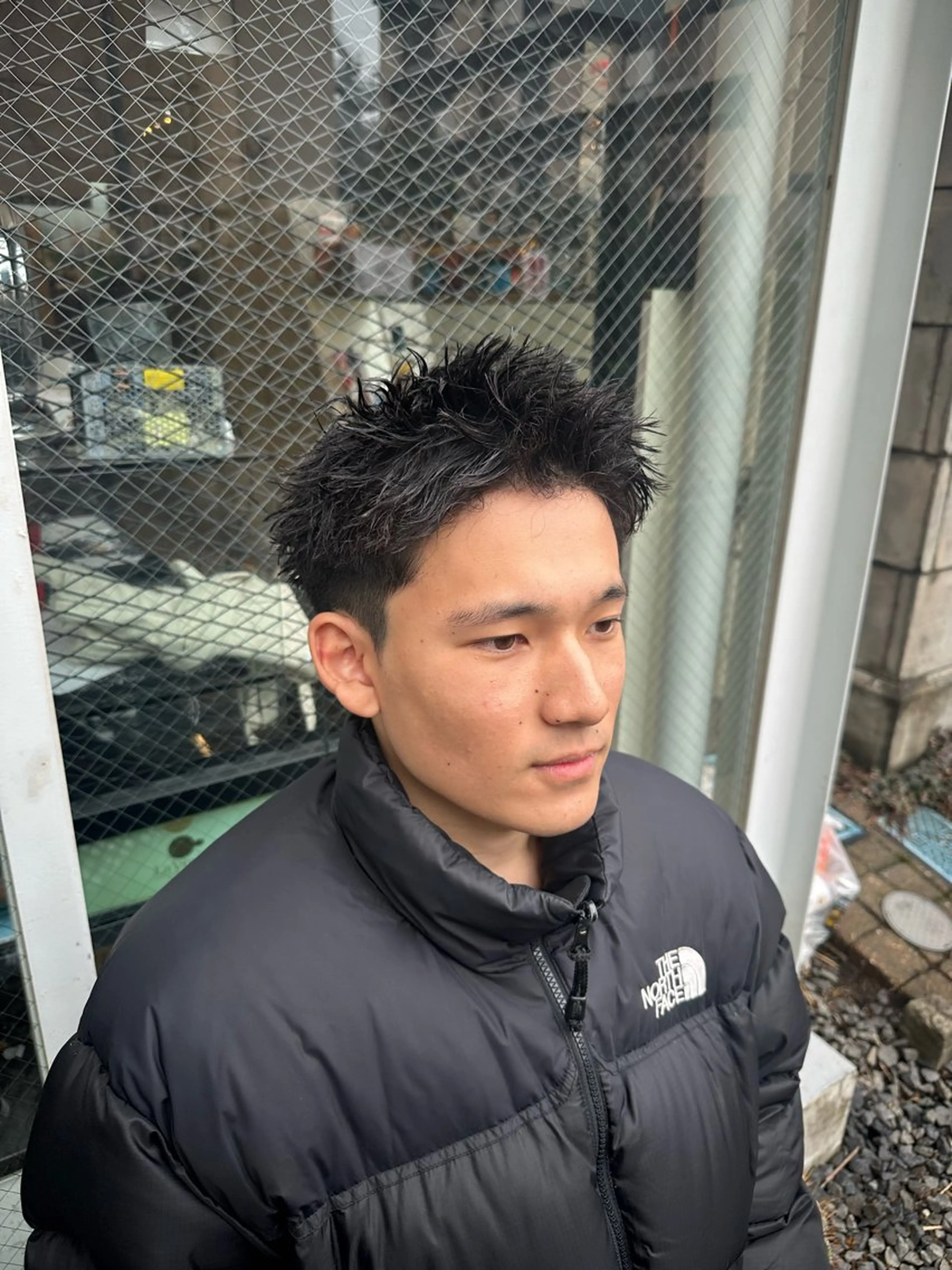 ショート パーマ メンズ スパイキーショート ショートヘア カット パーマ トリートメント ツイスパ/メンズ パーマ/歩夢のヘアスタイル