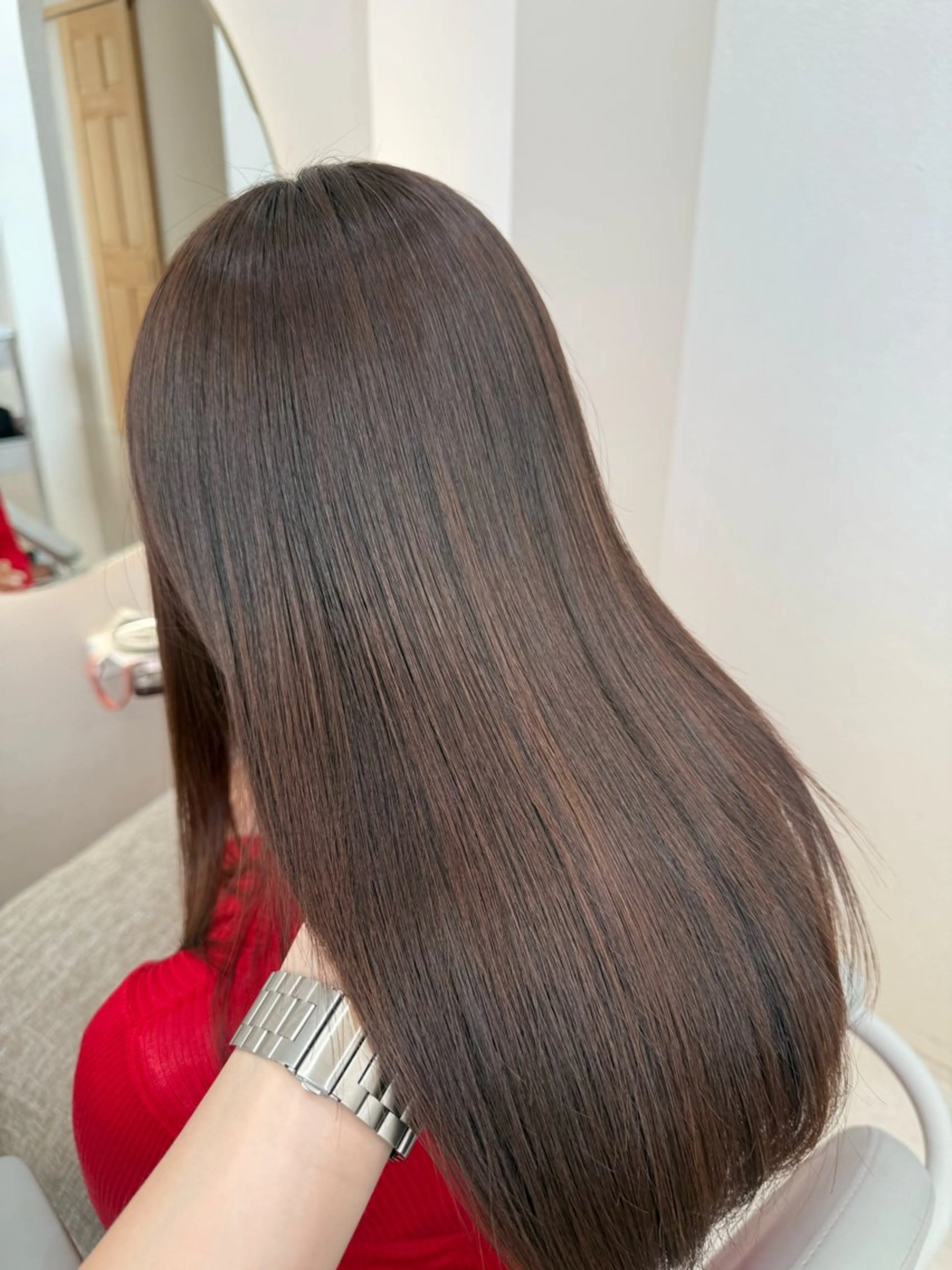 セミロング カラー ヘアアレンジ カット ヘアカラー トリートメント 🥇ブリーチ無し 透明感🥇佐藤のヘアスタイル