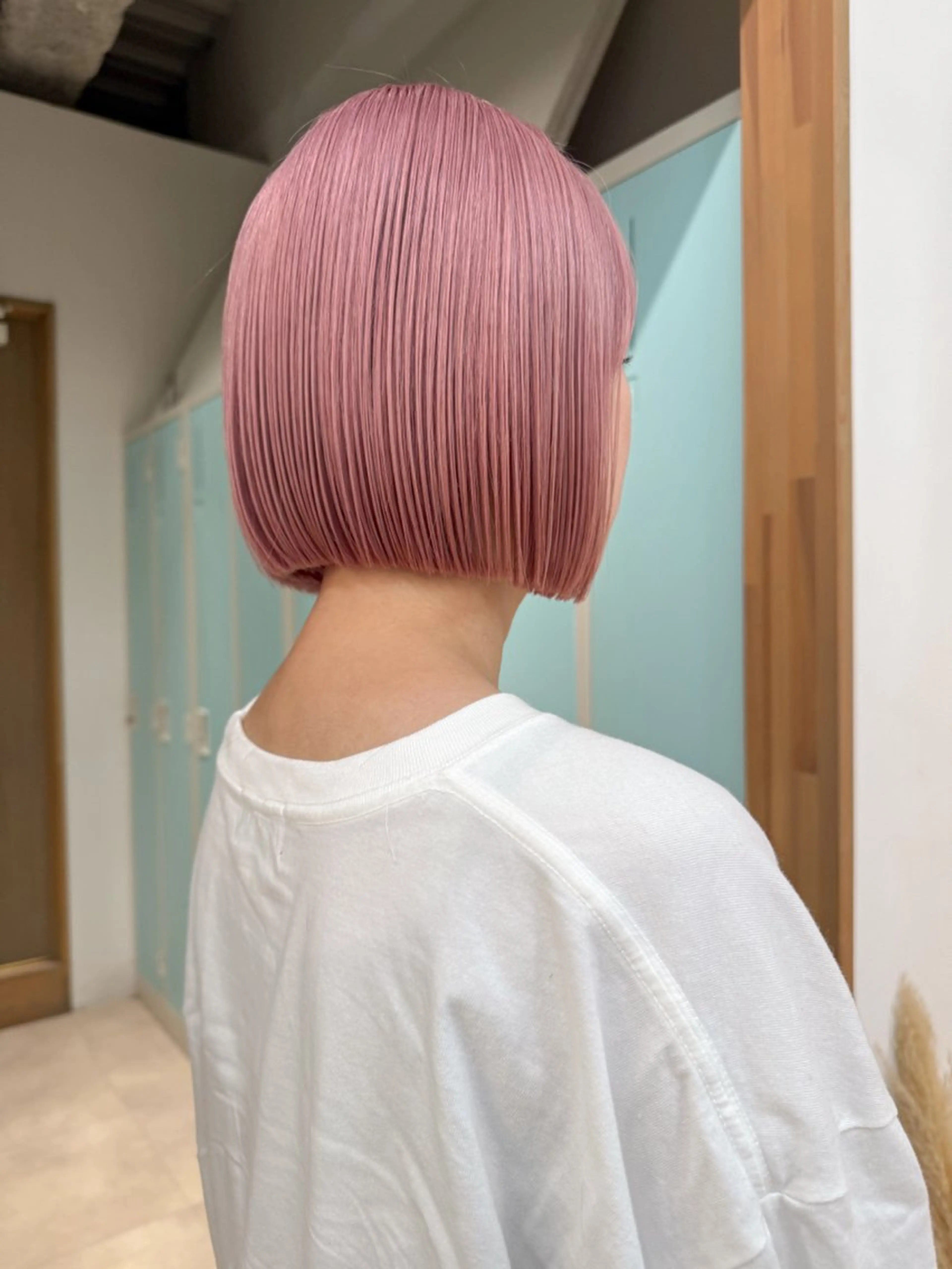 ミディアム ボブ カット ヘアカラー トリートメント aco/名古屋.栄 ボブ/透明感カラーのヘアスタイル