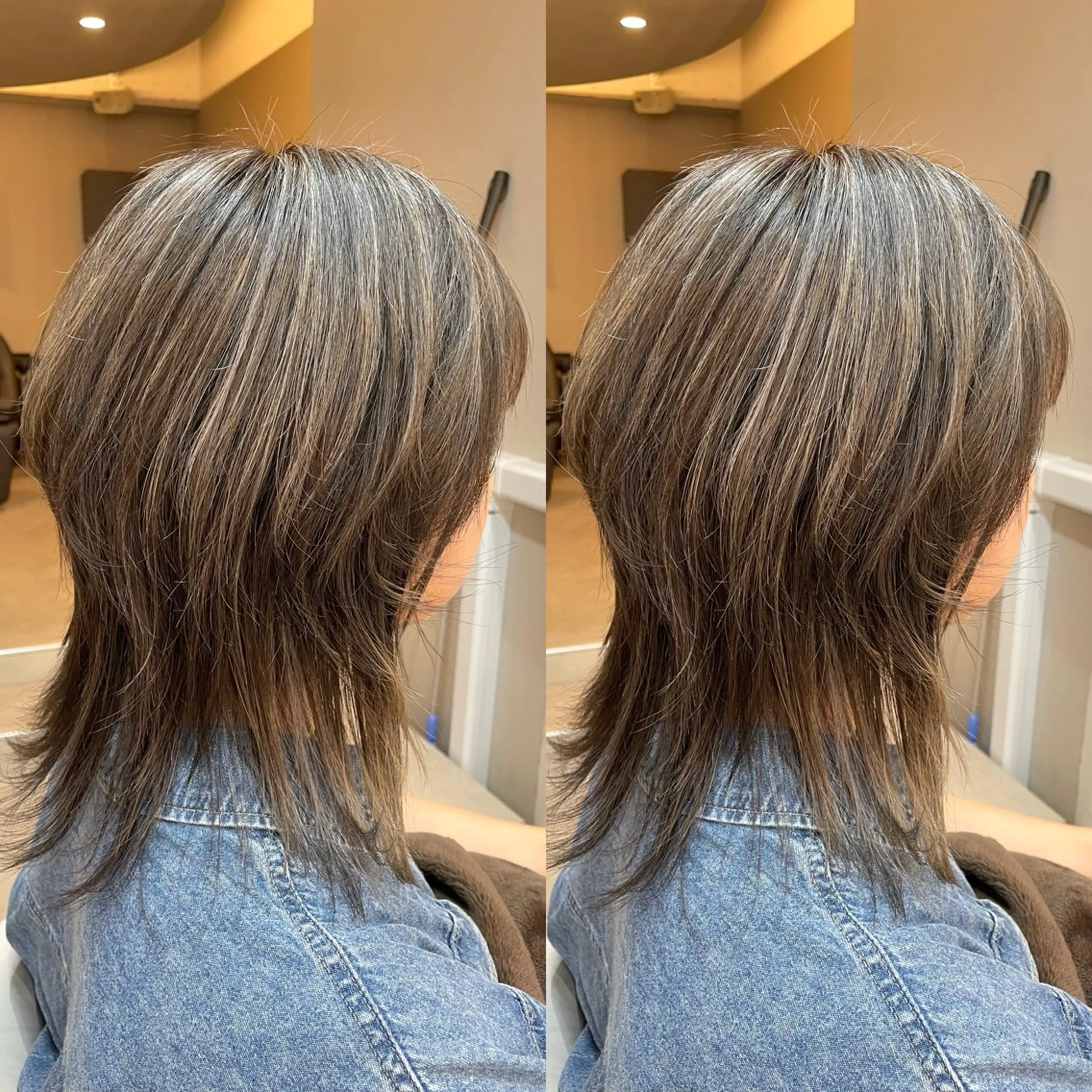 ミディアム カラー カット ヘアカラー トリートメント ヘアセット ブリーチ無しダブル カラー🦕まどかのヘアスタイル