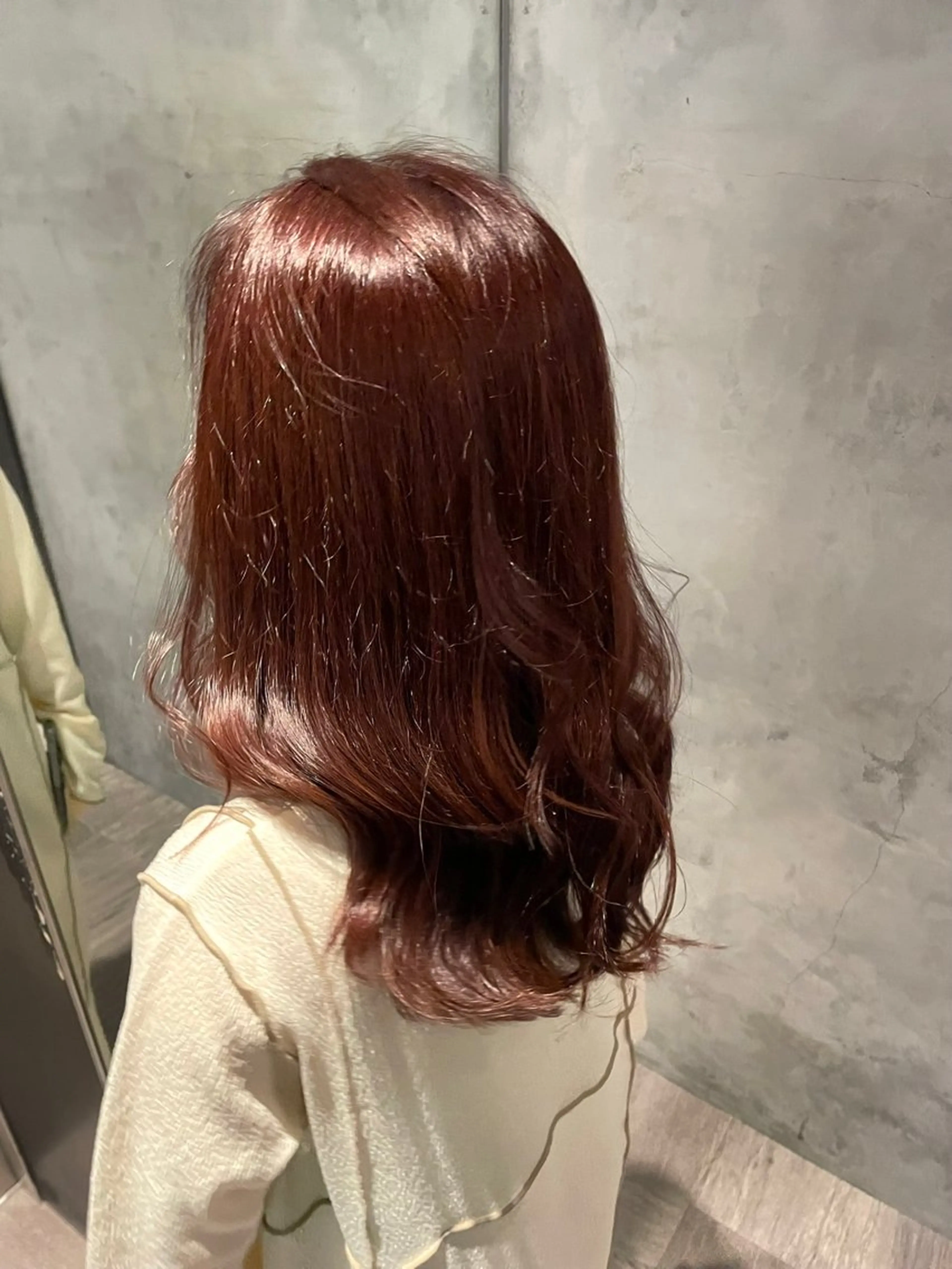 セミロング チョコレートブラウン カット ヘアカラー トリートメント ヘアセット/透明感 カラー/MIHO♡のヘアスタイル