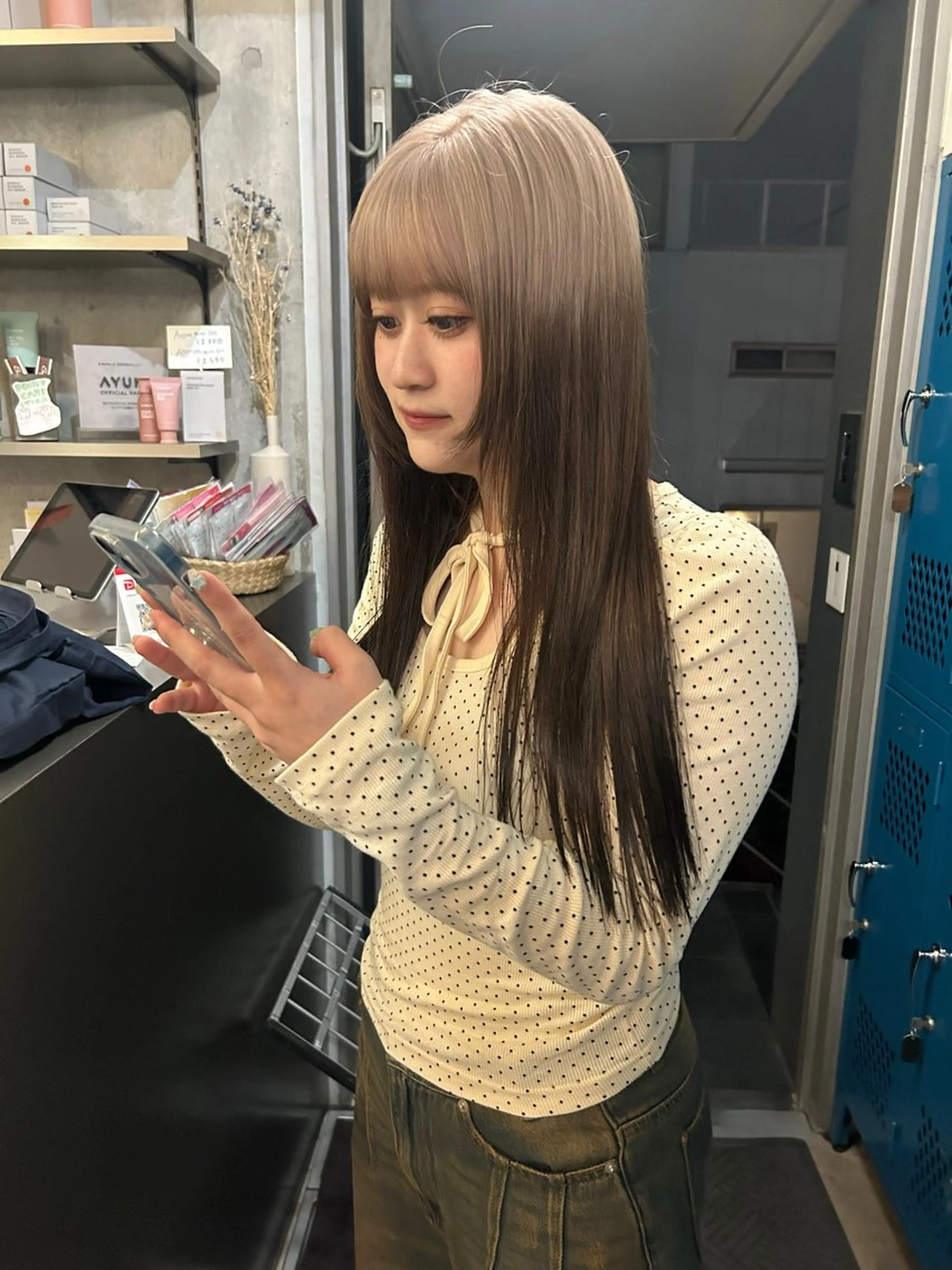 ロング カラー 韓国ヘア/ボブ/レ イヤー/ EMIRIのヘアスタイル