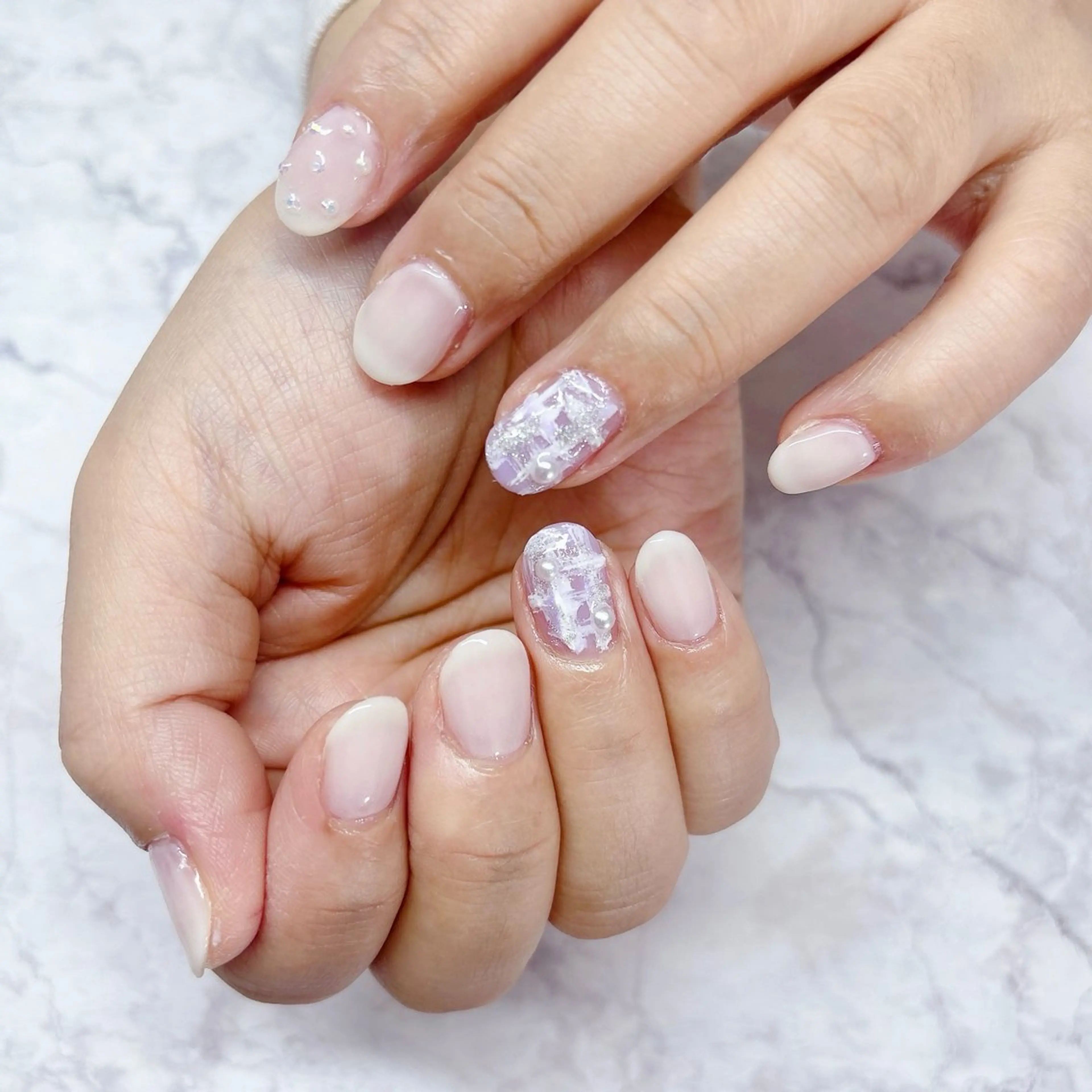 ネイル アートネイル ホワイト MYu Beauty Salon  MAIのネイルデザイン