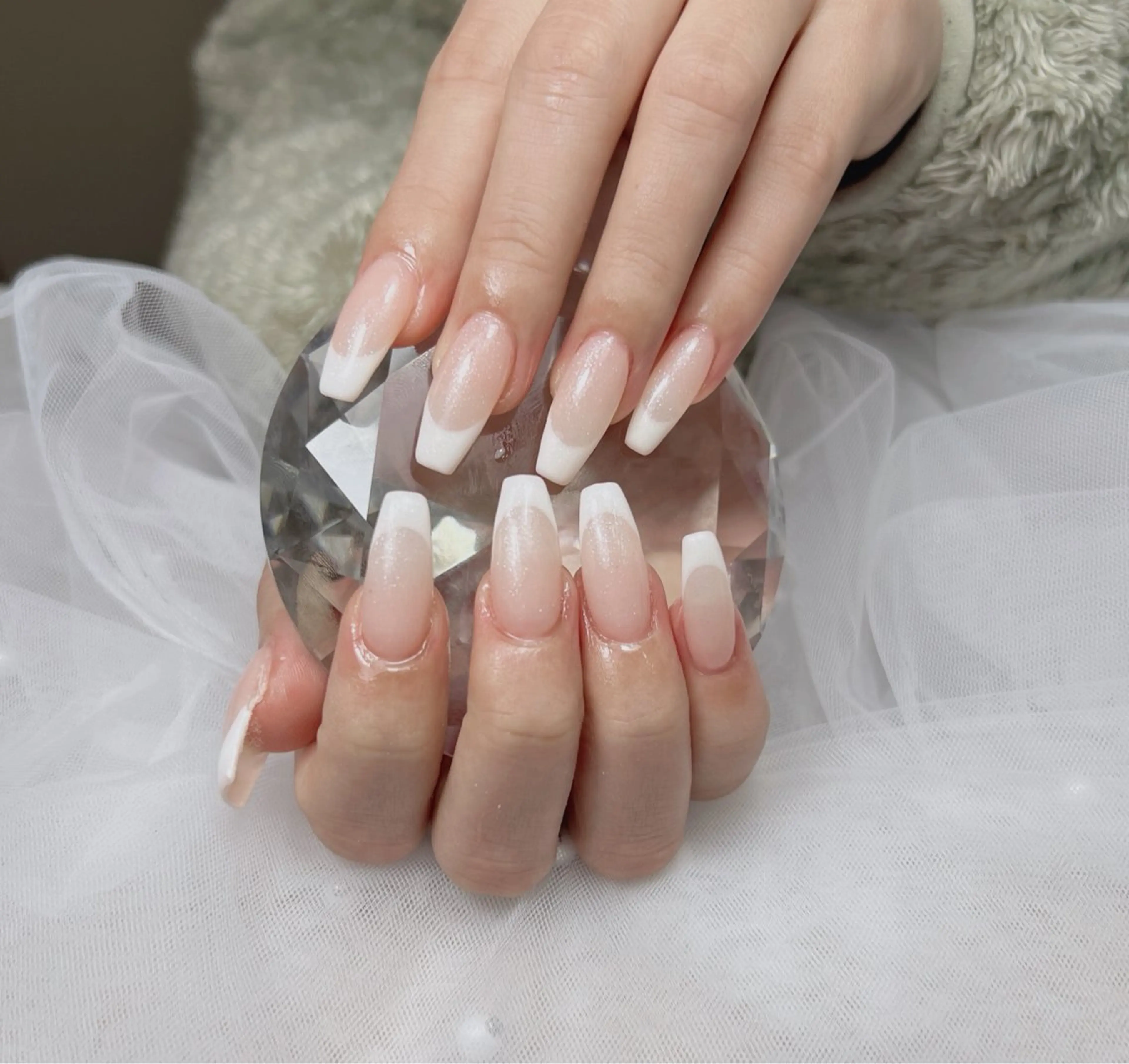 ネイル アートネイル オーロラネイル チークネイル 長さ出し フットネイル ハンドネイル フットネイル ハンドケア Noiranail_ studio川越西口のネイルデザイン