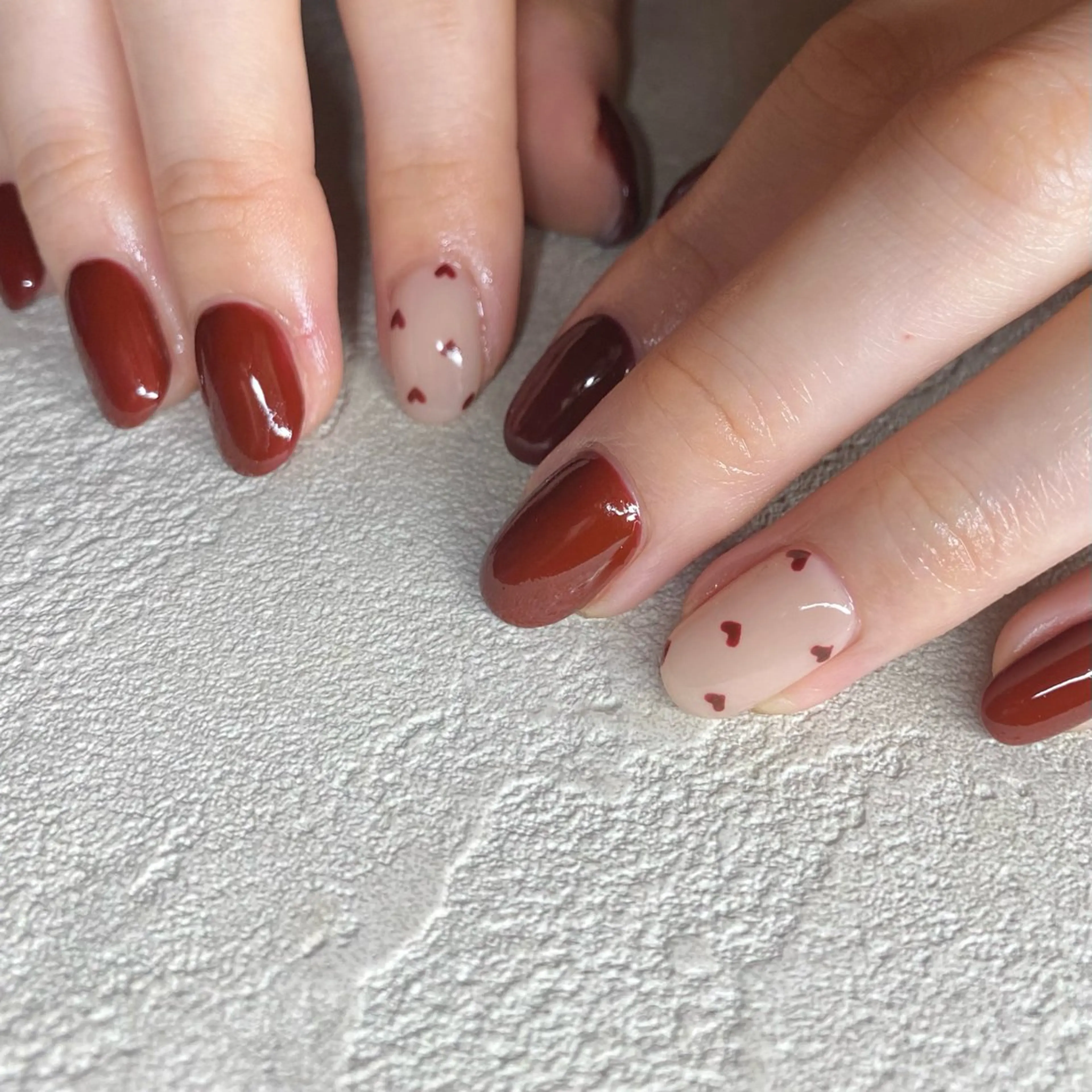 ネイル アートネイル ニュアンスネイル 冬ネイル ハンドネイル 山田 貴子のネイルデザイン