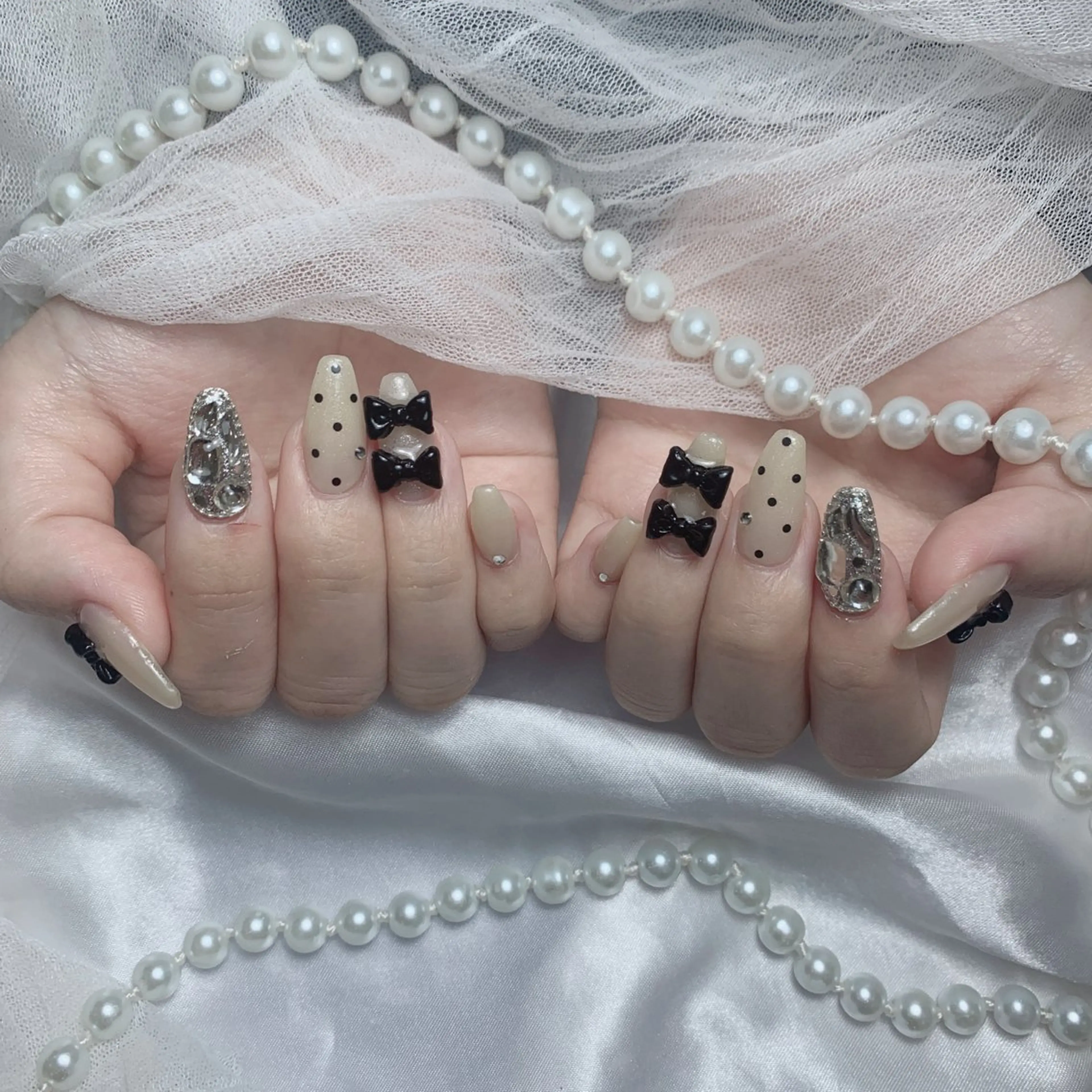 ネイル アートネイル フラッシュネイル フレンチネイル ガラスフレンチ グラデーション ハンドネイル M2 BEAUTY リュウのネイルデザイン