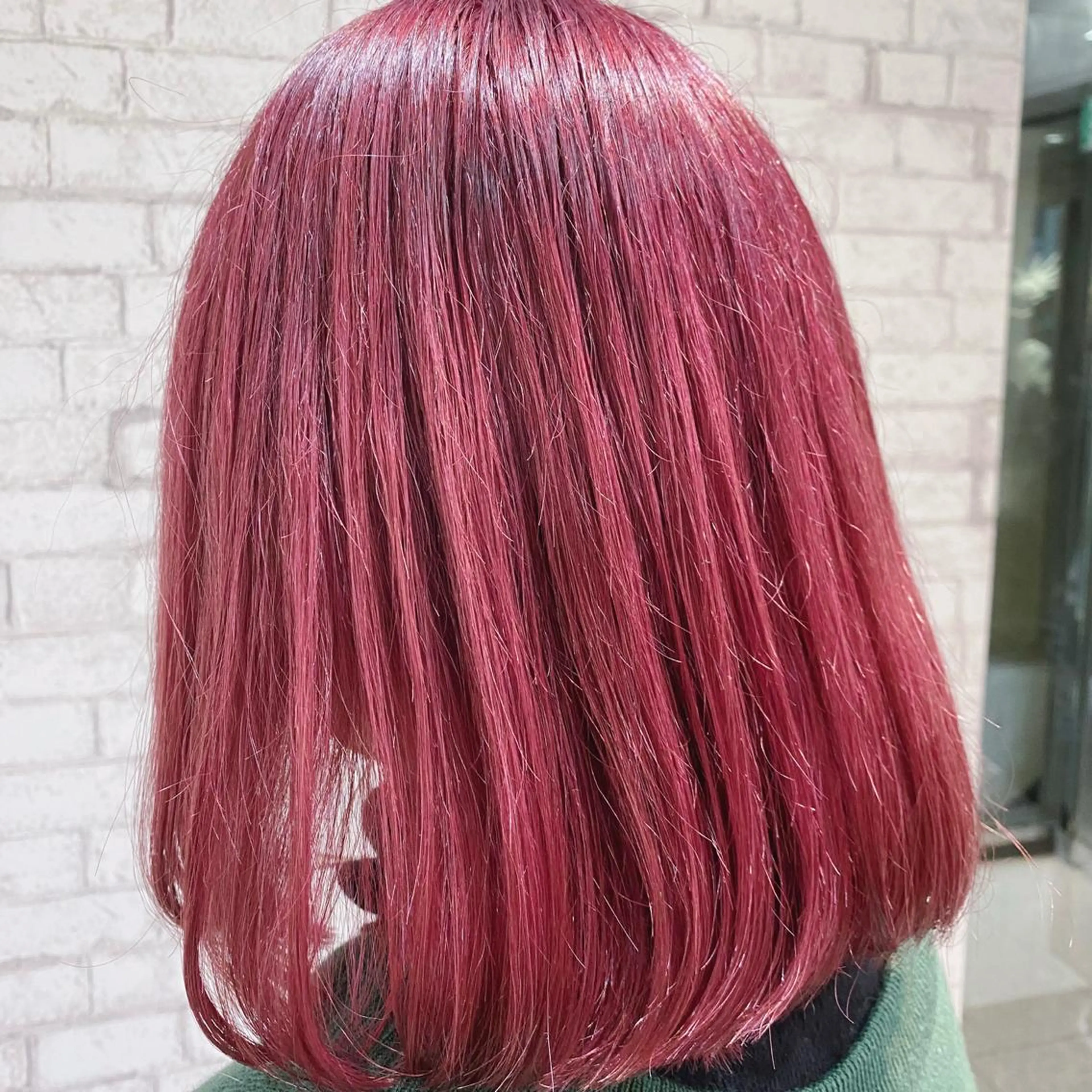 ミディアム カラー ヘアアレンジ ブリーチなし艶カラー 東家のヘアスタイル