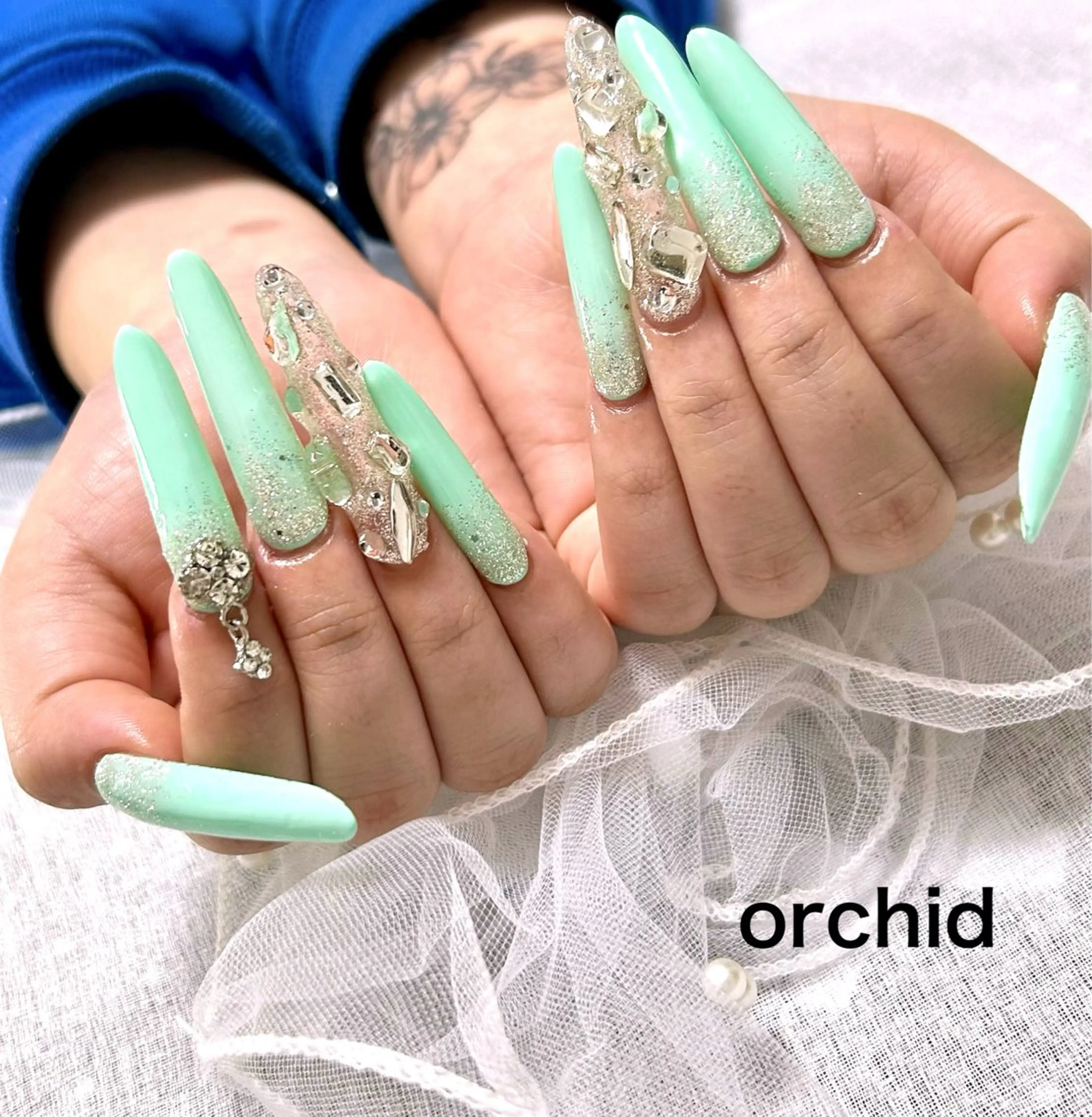 ネイル ハンドネイル orchid ♡オーキッドのネイルデザイン