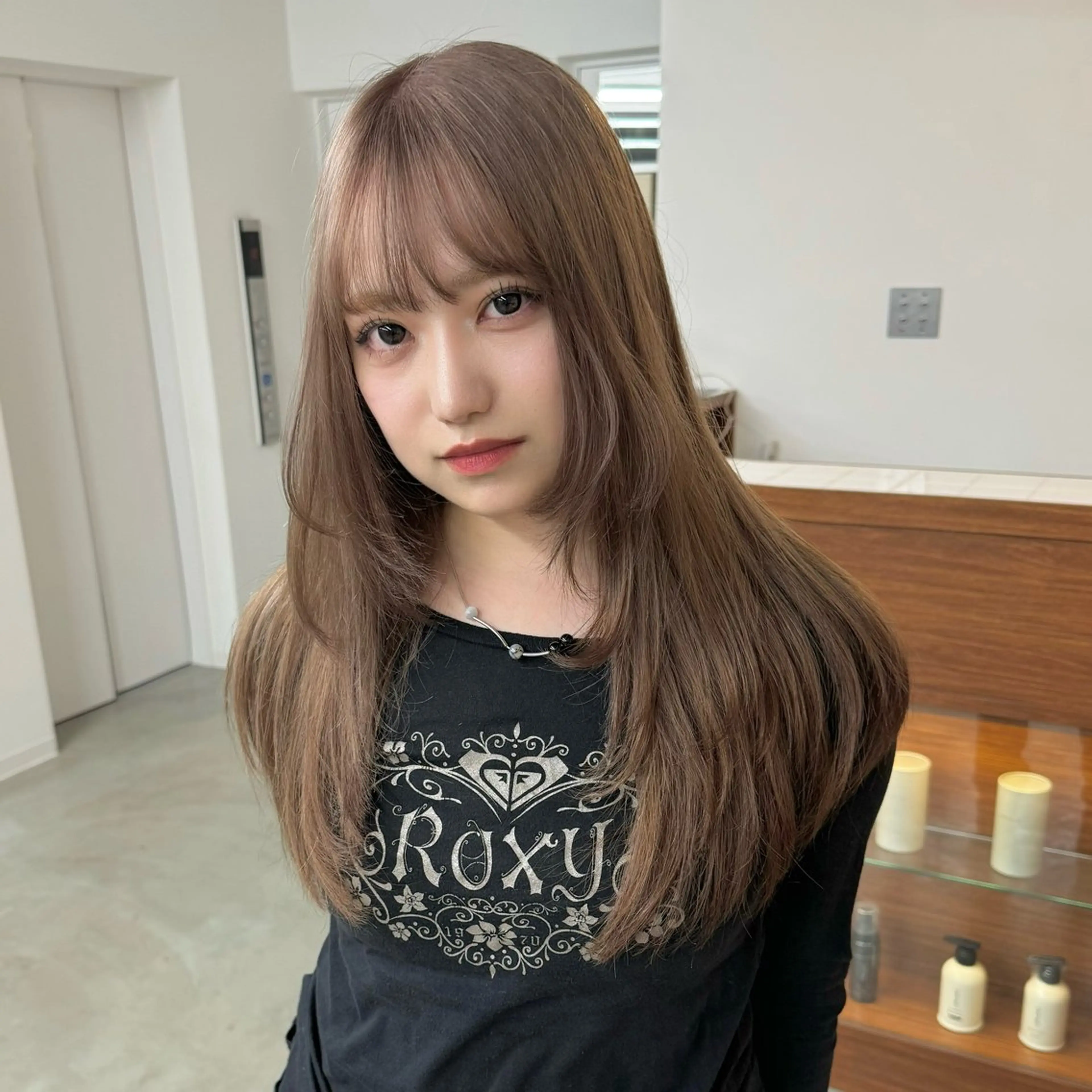 ロング カラー カット ヘアカラー トリートメント 透明感ワンカラー梅田 ダブルカラー/川上のヘアスタイル