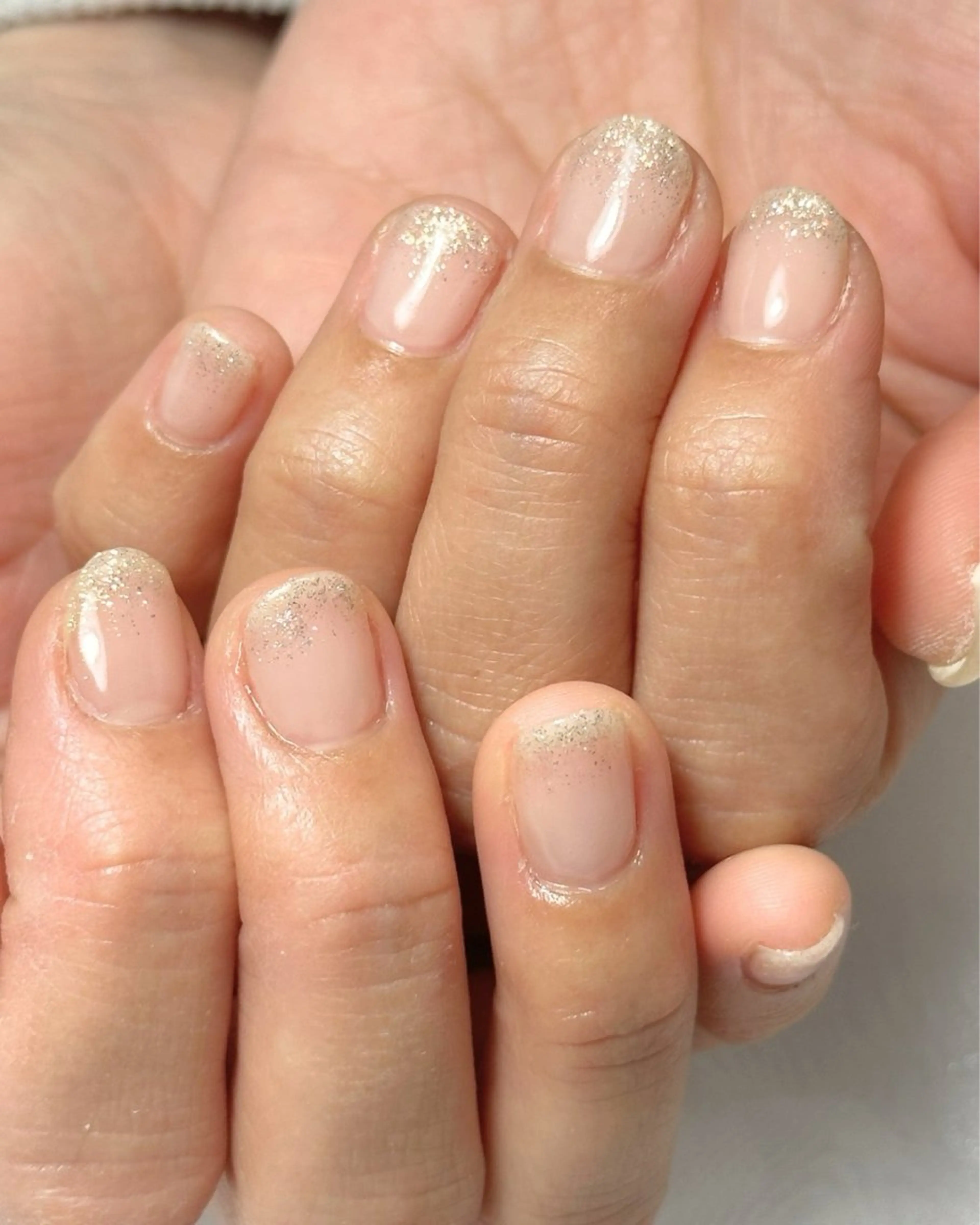 ネイル ラメ(グリッター) ラメグラデーション ショートネイル ハンドネイル NAIL-LA CLARTE所属・Jr.鈴木- La clarte-のネイルデザイン